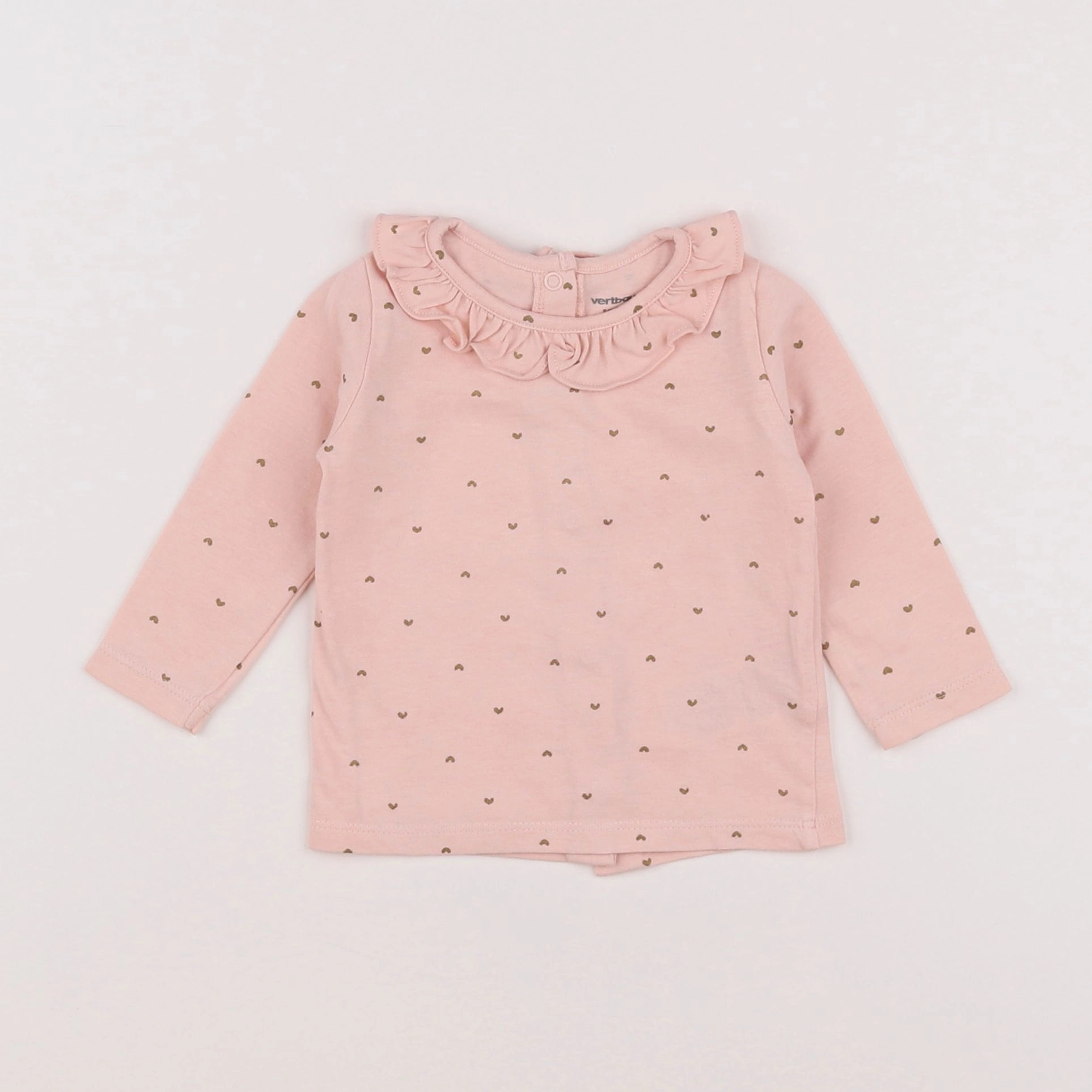 Vertbaudet - tee-shirt rose - 6 mois