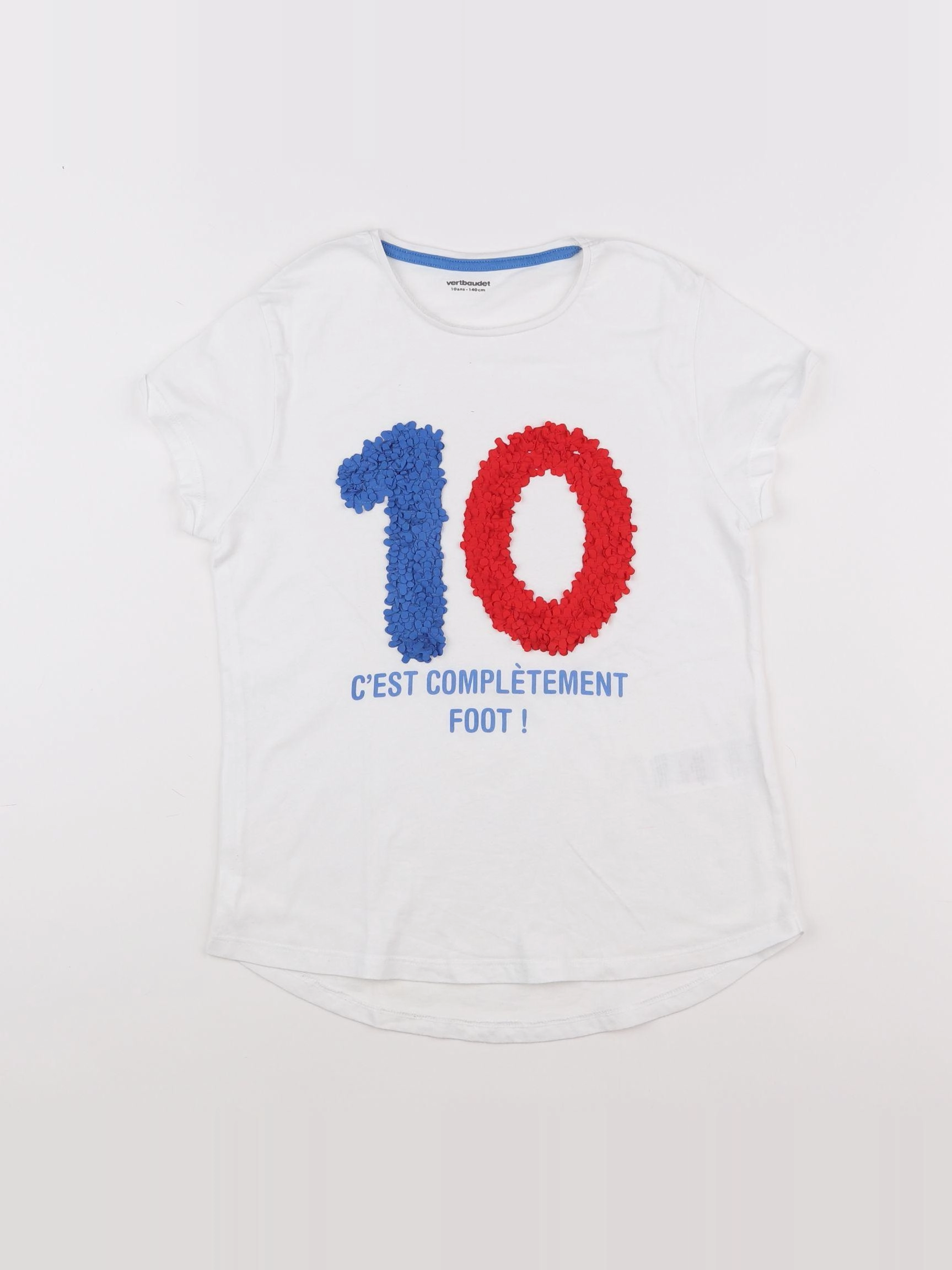 Vertbaudet - tee-shirt blanc - 10 ans