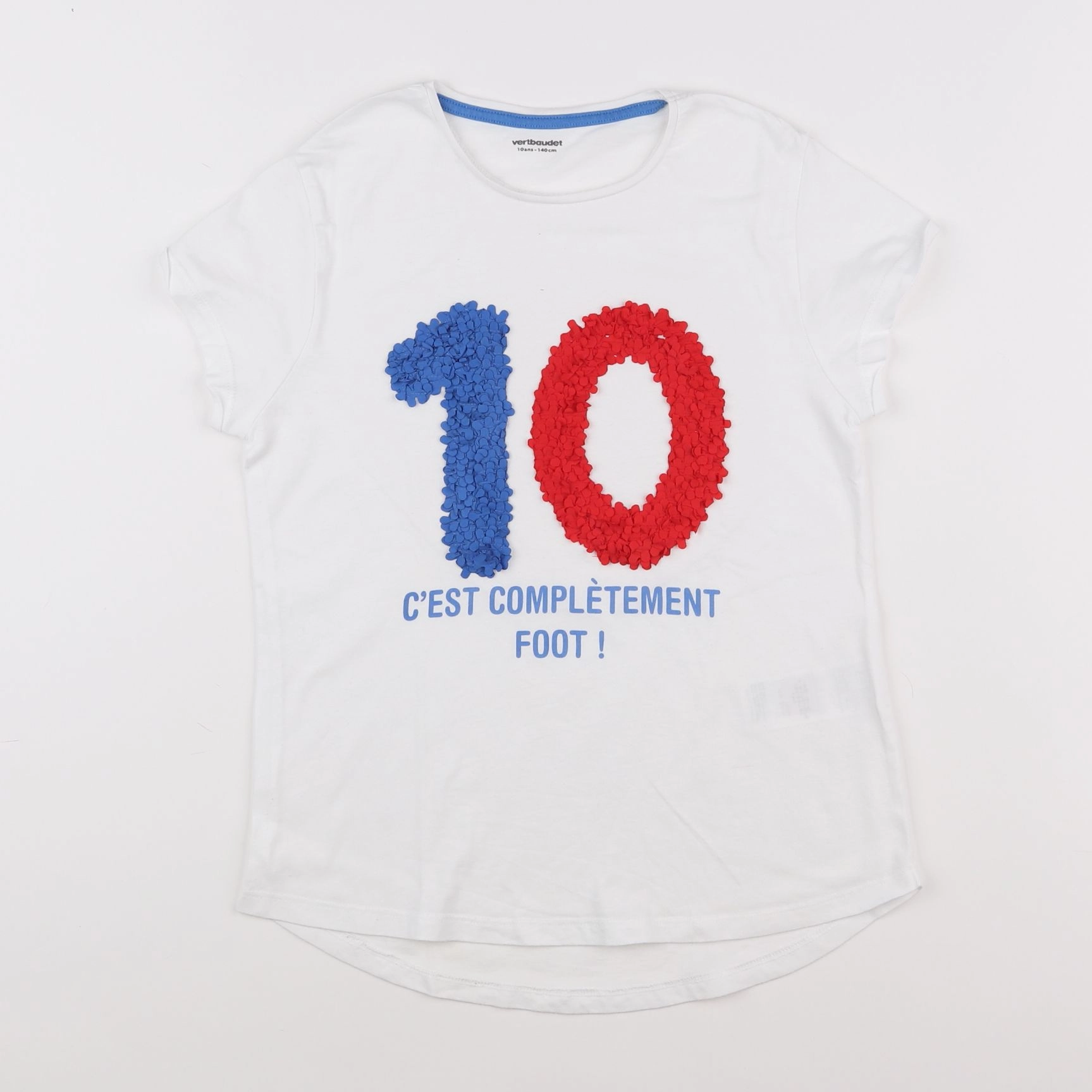 Vertbaudet - tee-shirt blanc - 10 ans