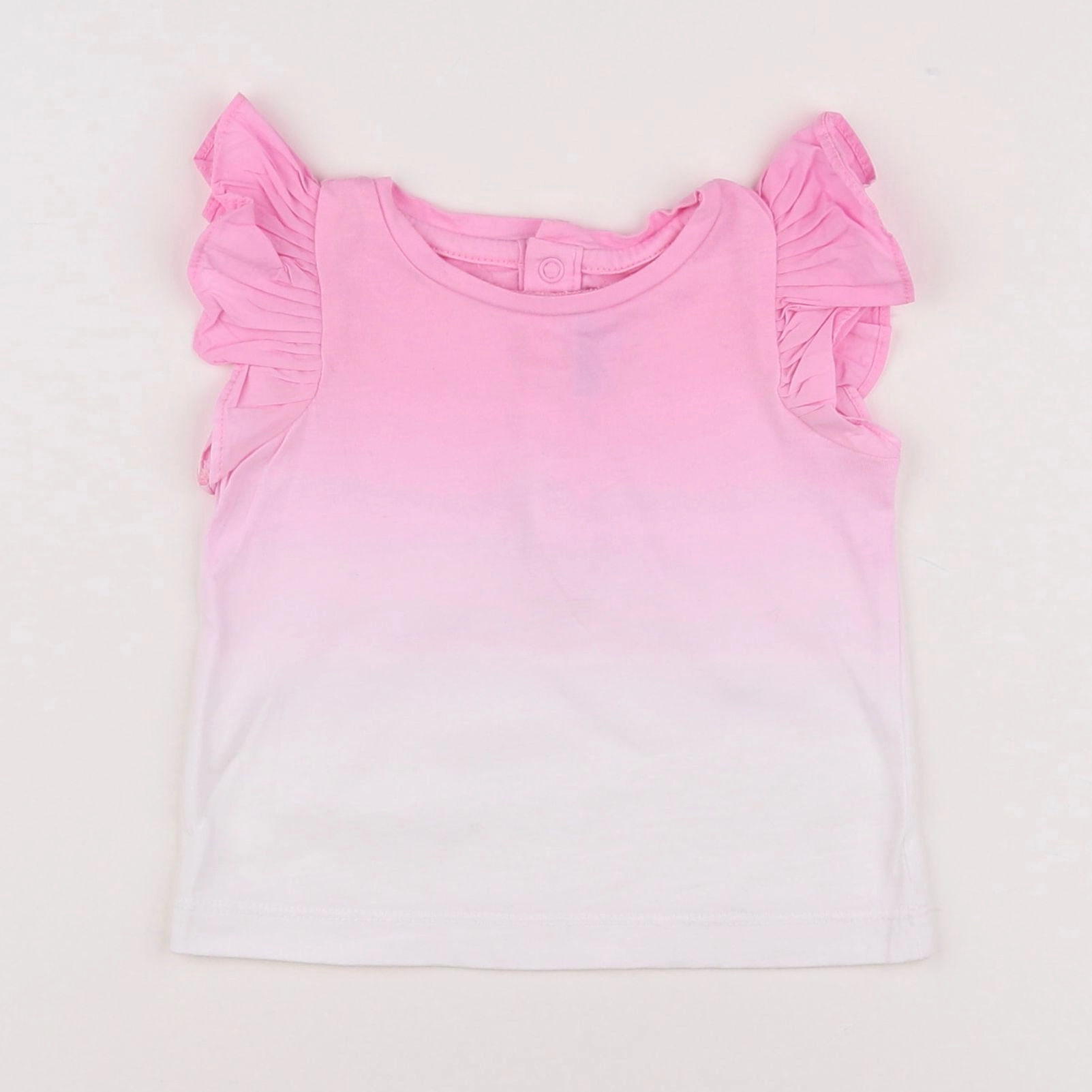 Jacadi - tee-shirt blanc, rose - 6 mois
