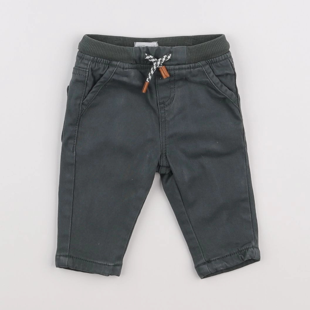 Vertbaudet - pantalon vert - 3 mois