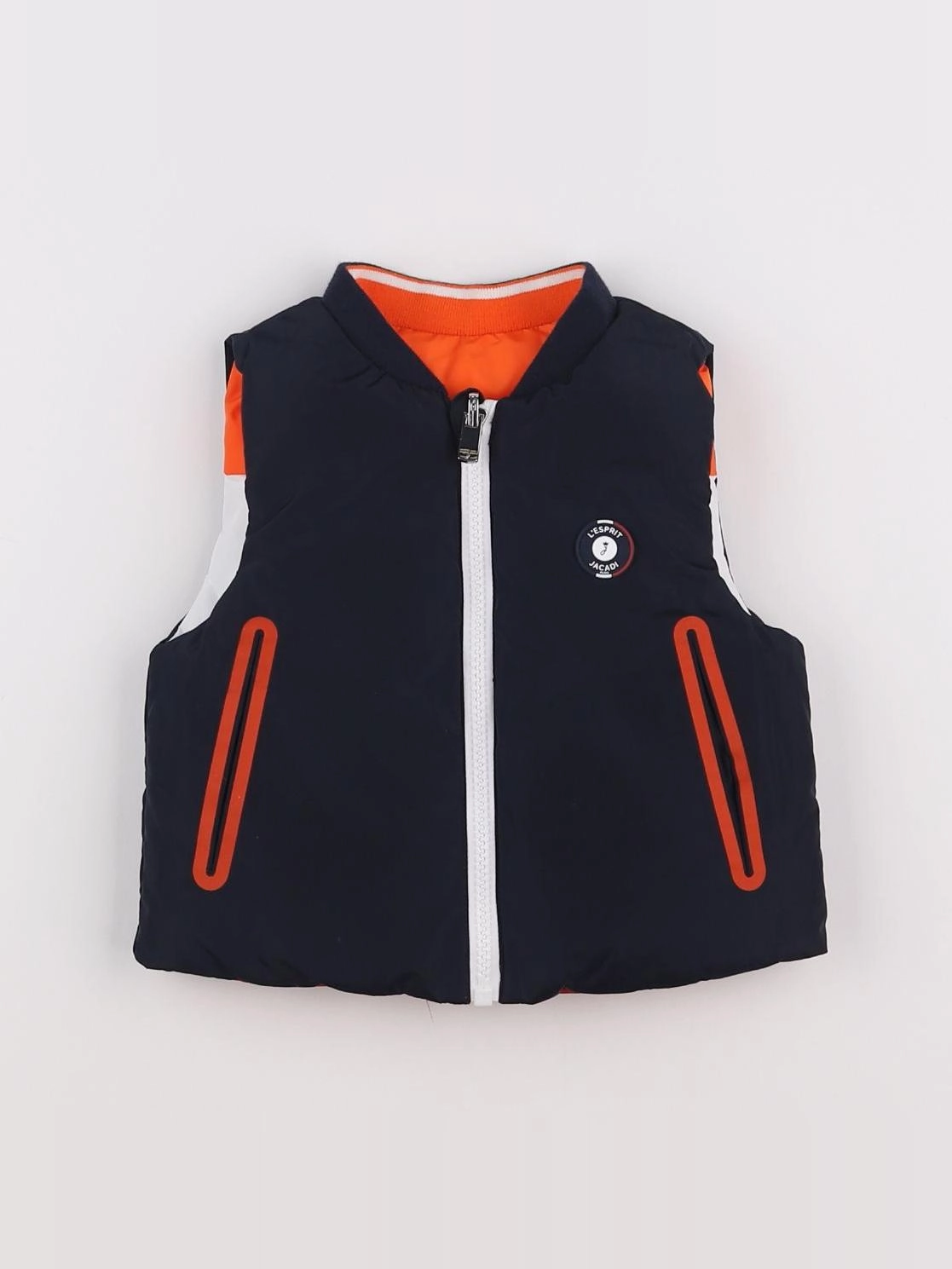 Jacadi - doudoune blanc, bleu, rouge - 12 mois
