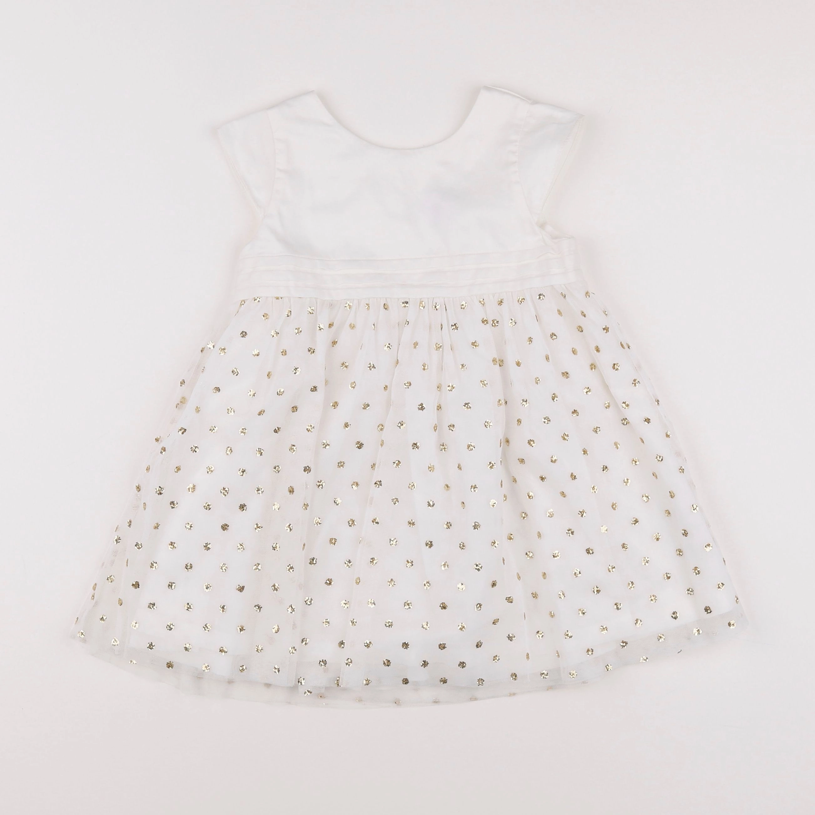 Petit Bateau - robe blanc - 2 ans