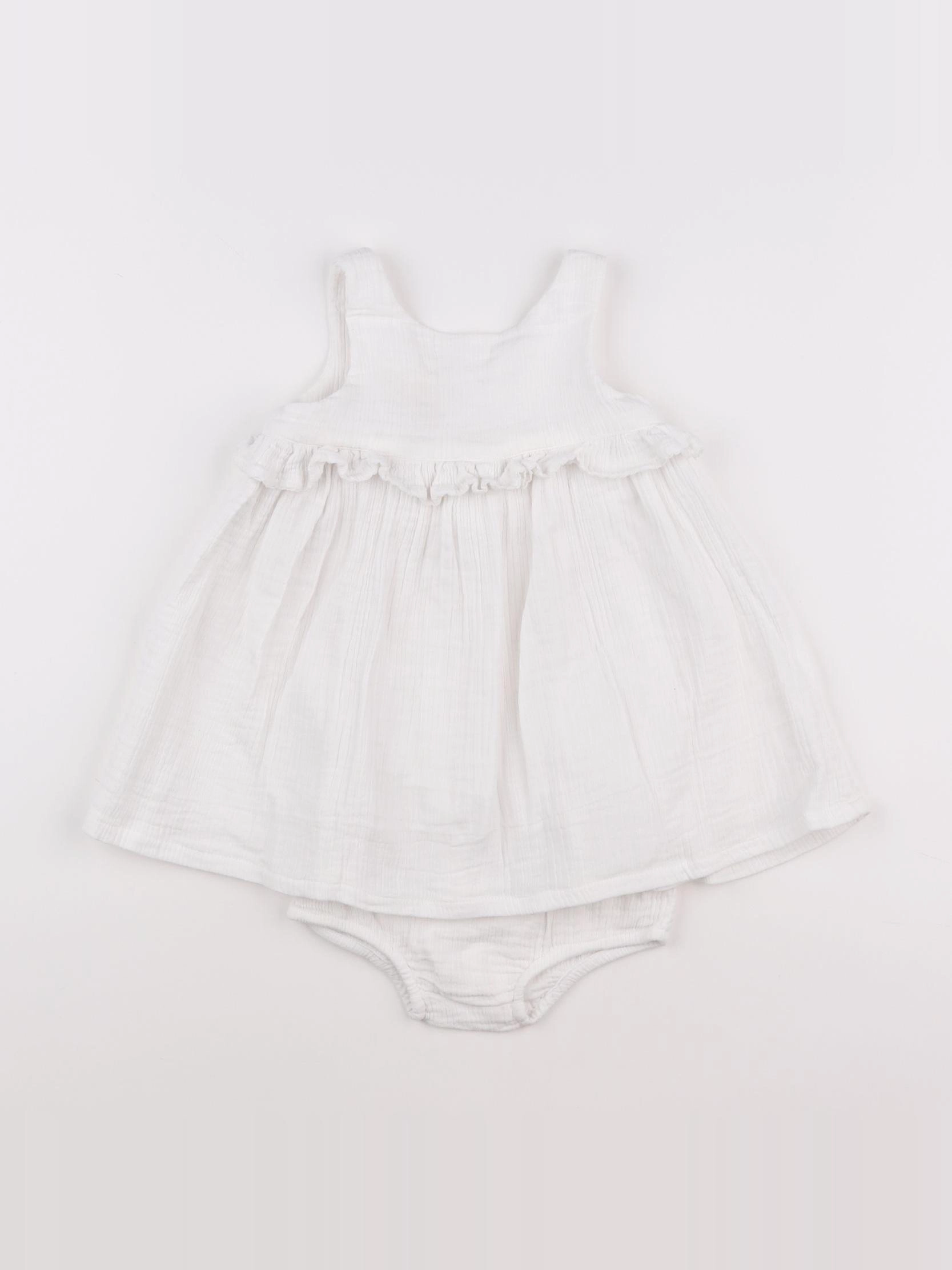 Boutchou - robe blanc - 12 mois