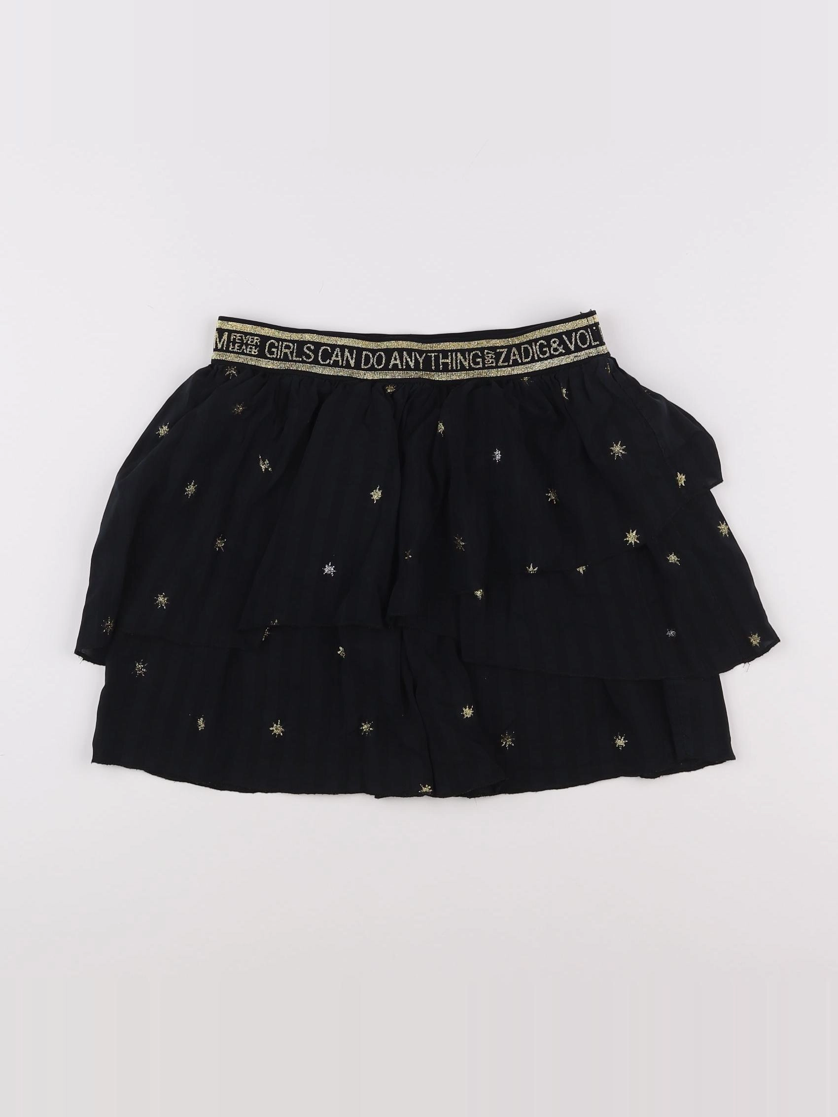 Zadig & Voltaire - jupe or, noir - 10 ans