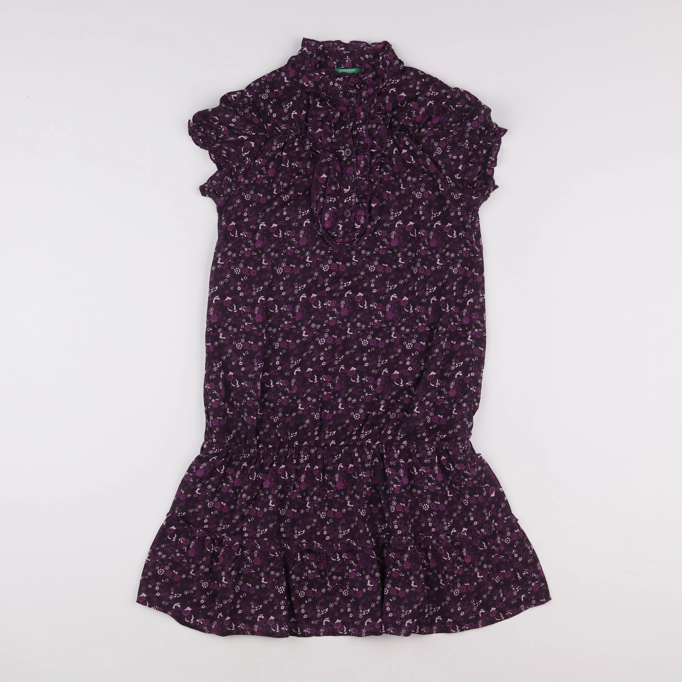 Benetton - robe violet - 7/8 ans