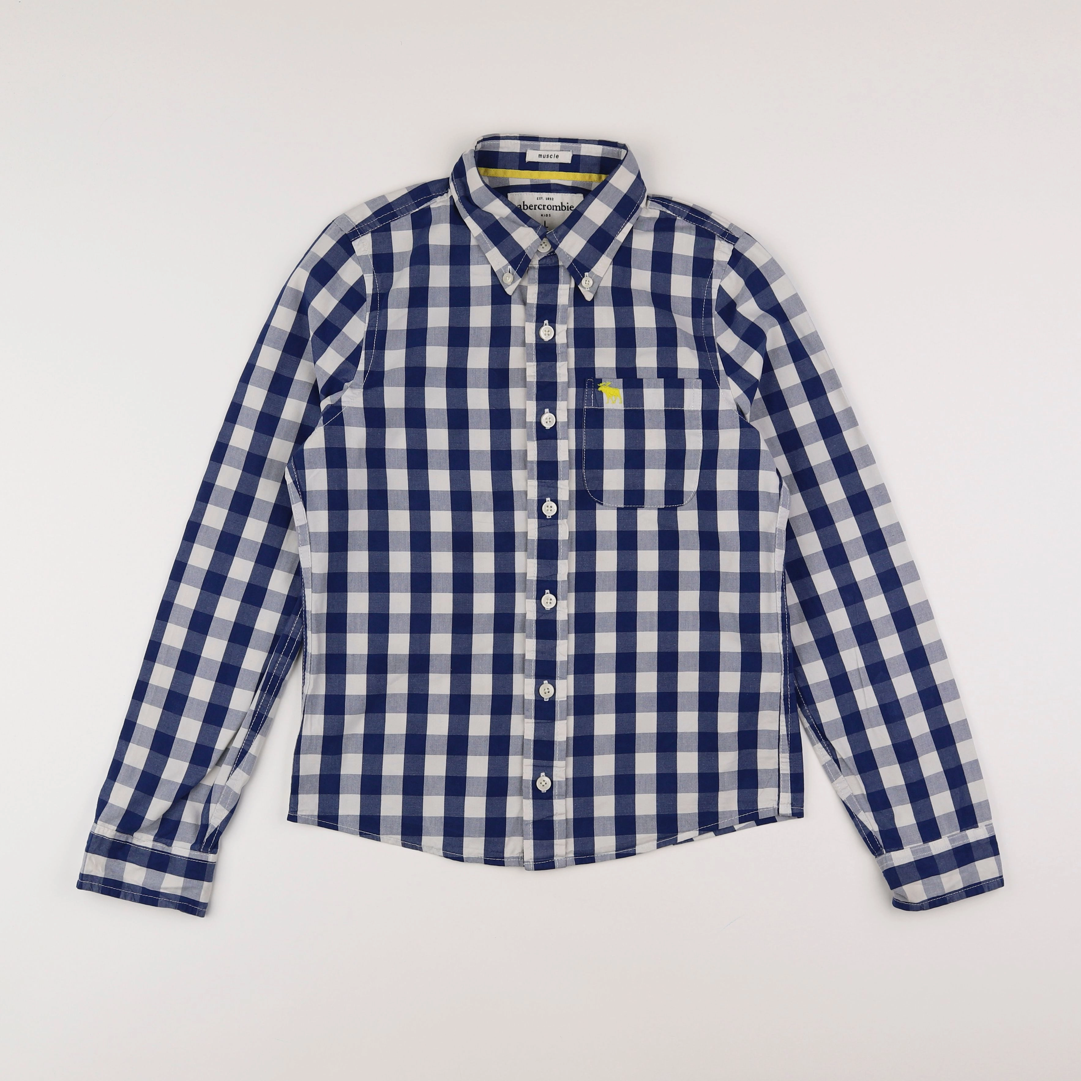 Abercrombie - chemise blanc, bleu - 14/16 ans