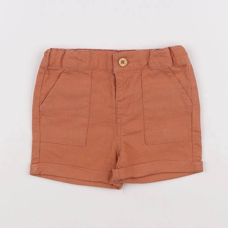 Vertbaudet - short orange - 6 mois