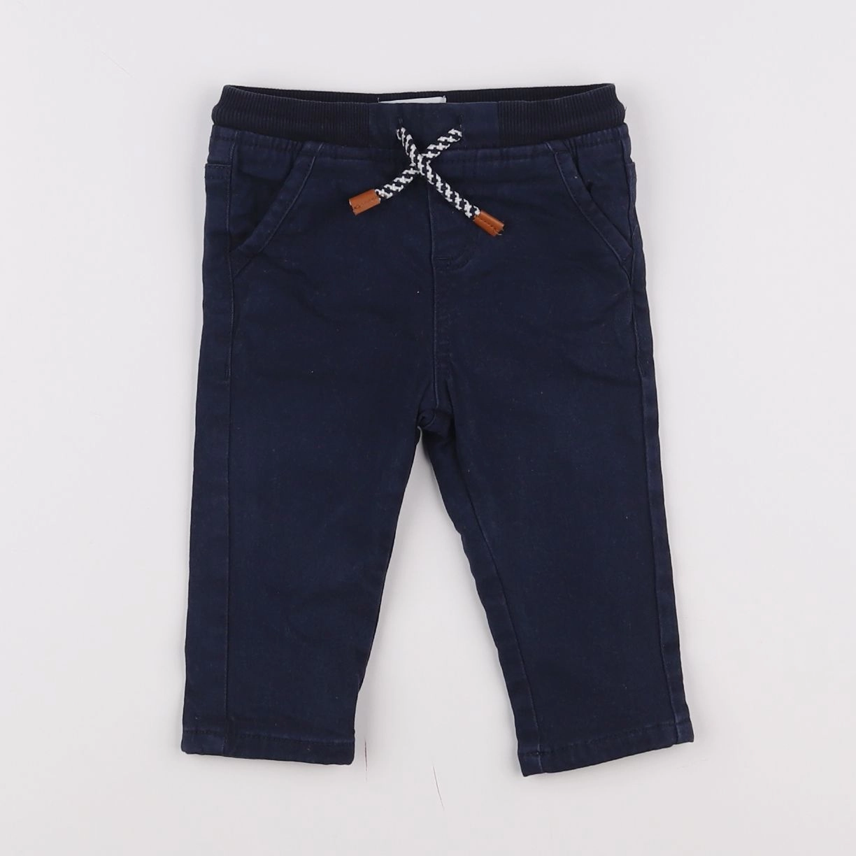 Vertbaudet - pantalon bleu - 9 mois