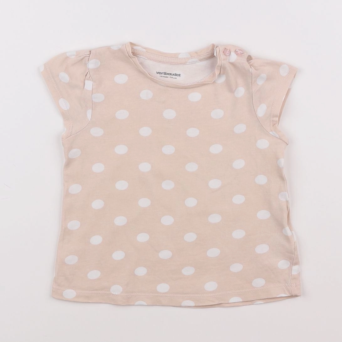 Vertbaudet - tee-shirt multicolore - 12 mois