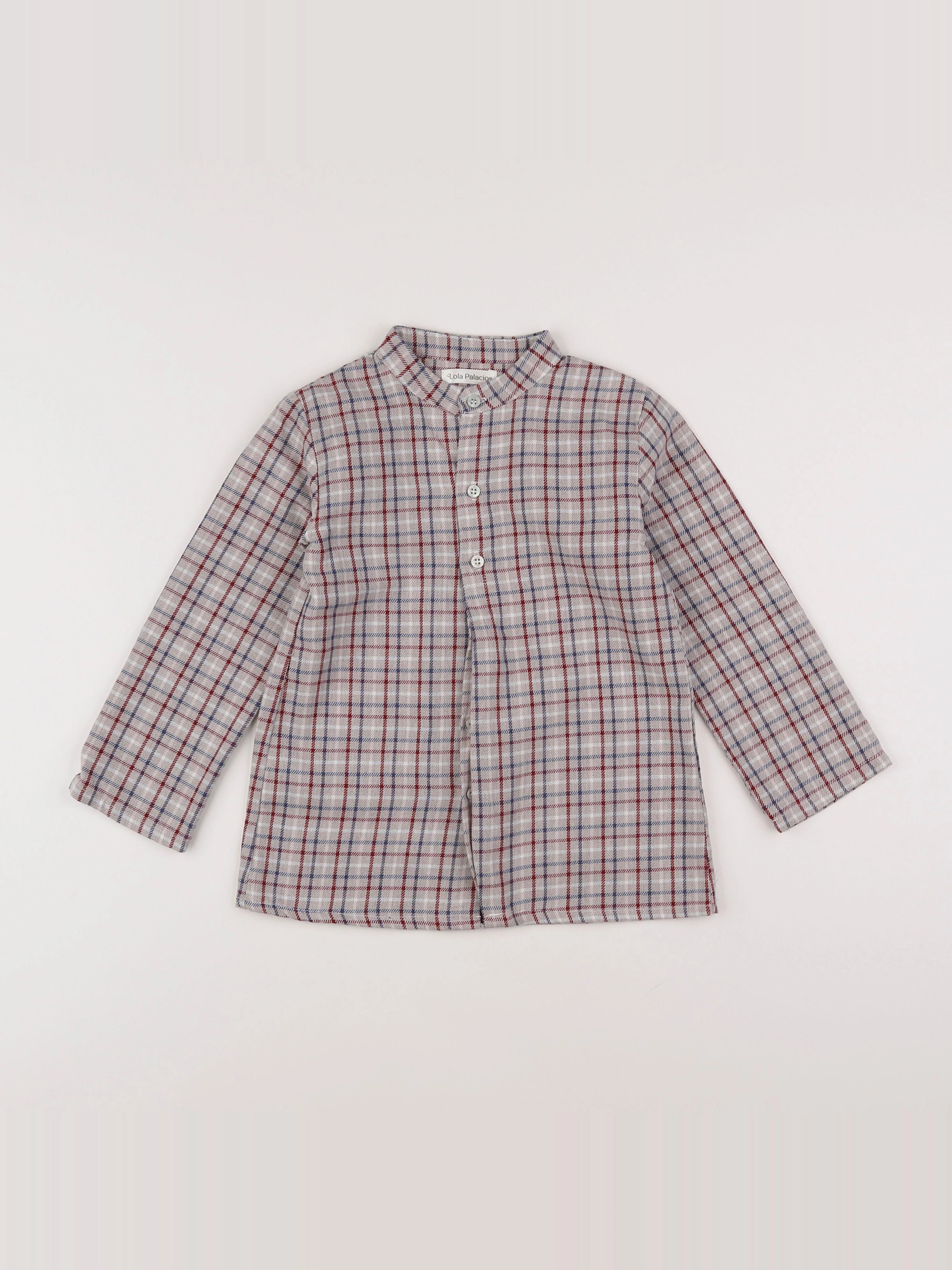 Lola Palacios - blouse bleu, gris - 6 ans