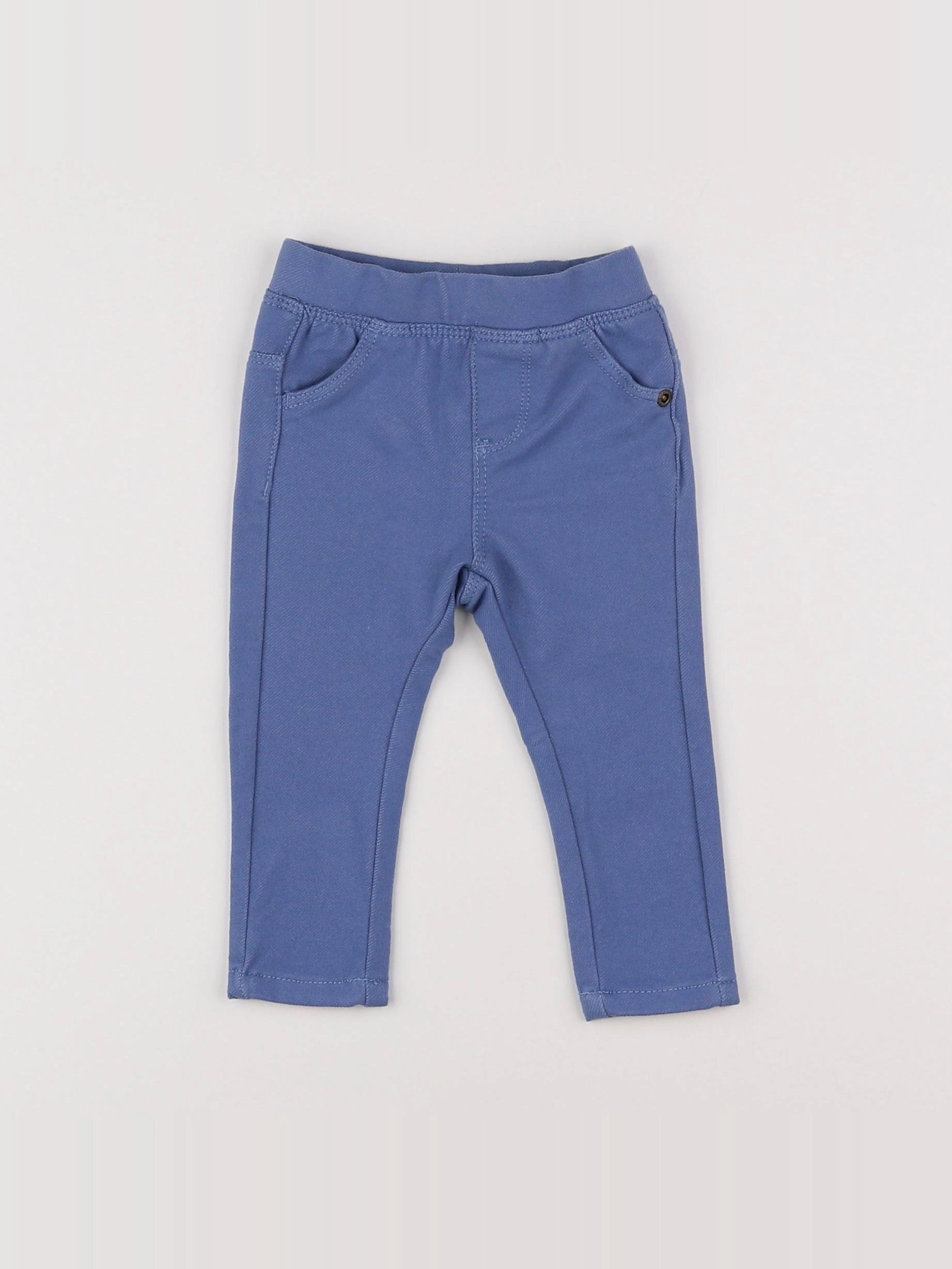 Vertbaudet - jegging bleu - 6 mois