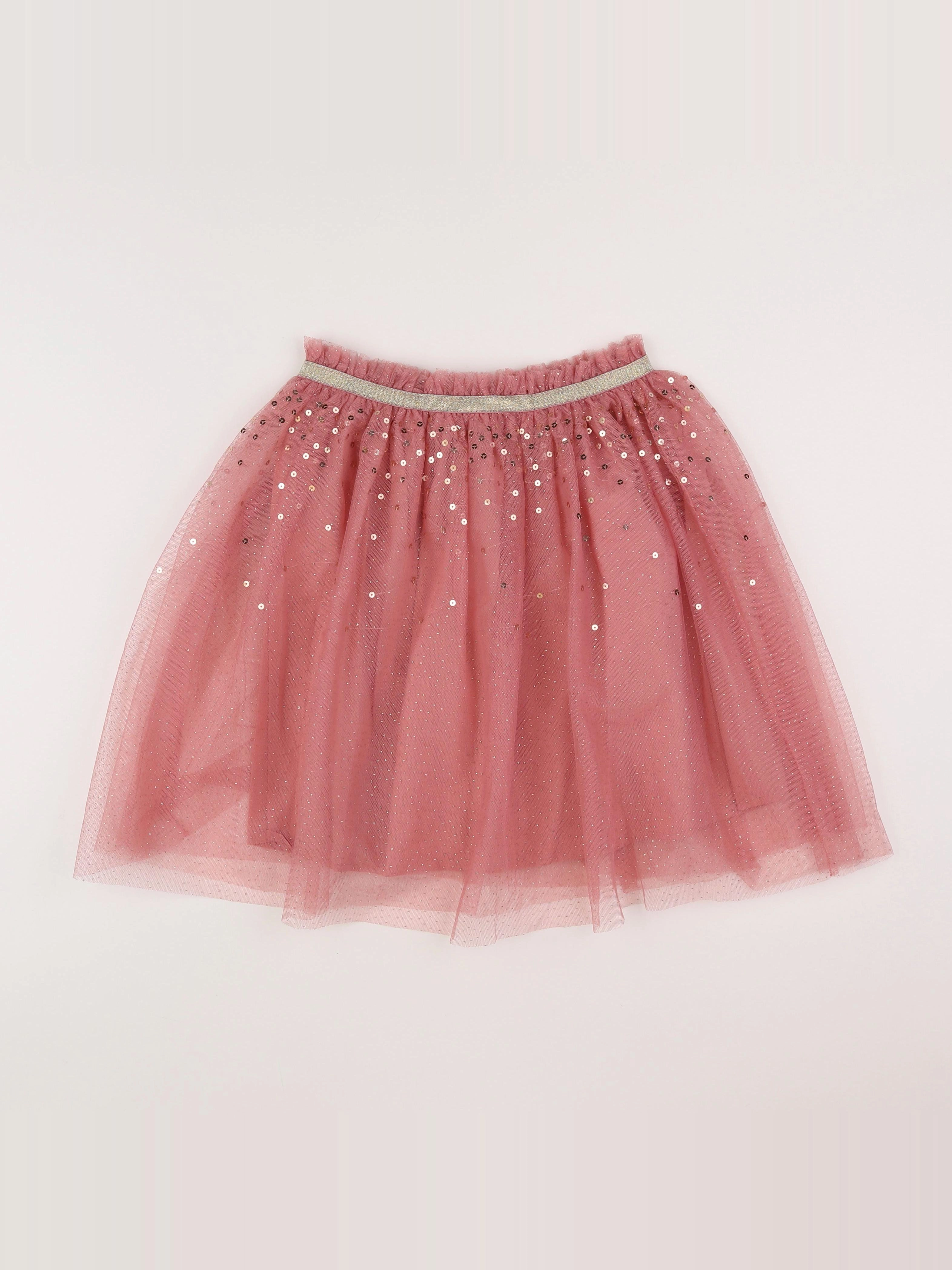 Vertbaudet - jupe rose, or - 14 ans
