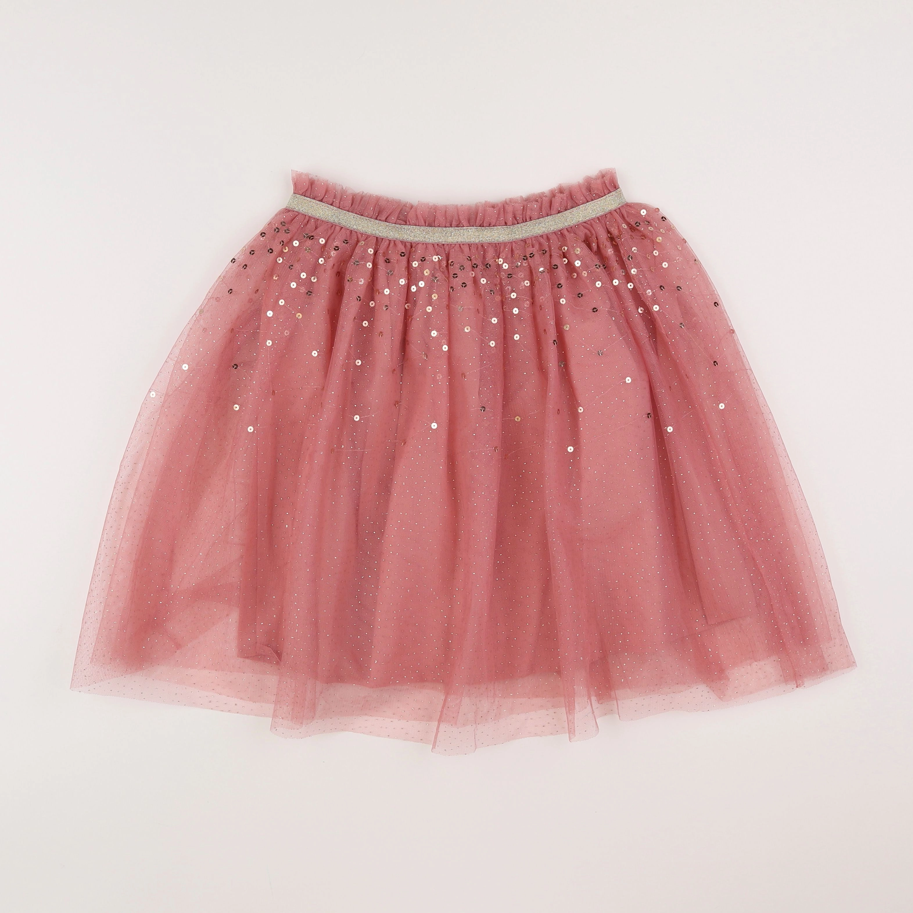 Vertbaudet - jupe rose, or - 14 ans