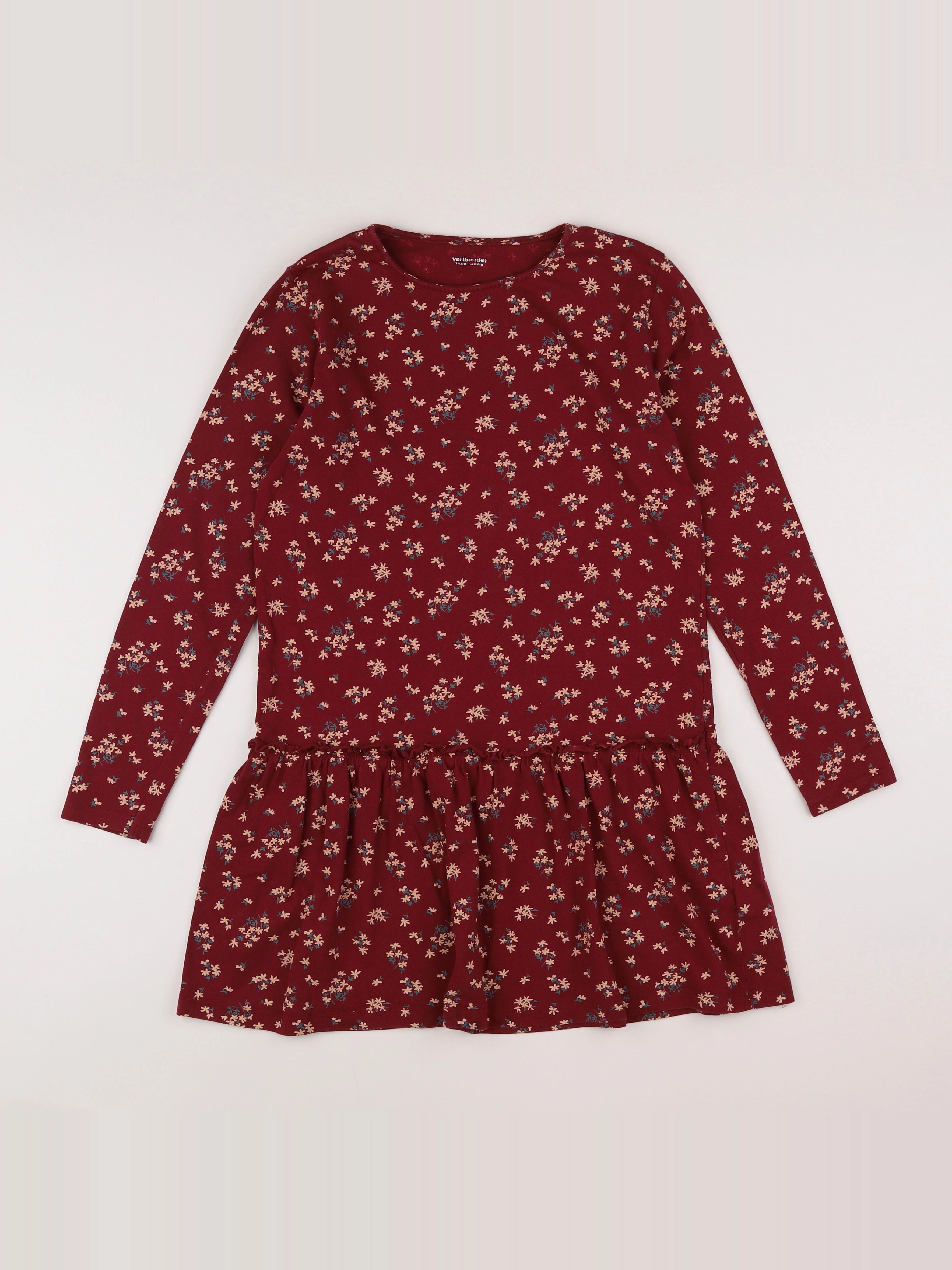 Vertbaudet - robe rouge, orange - 14 ans