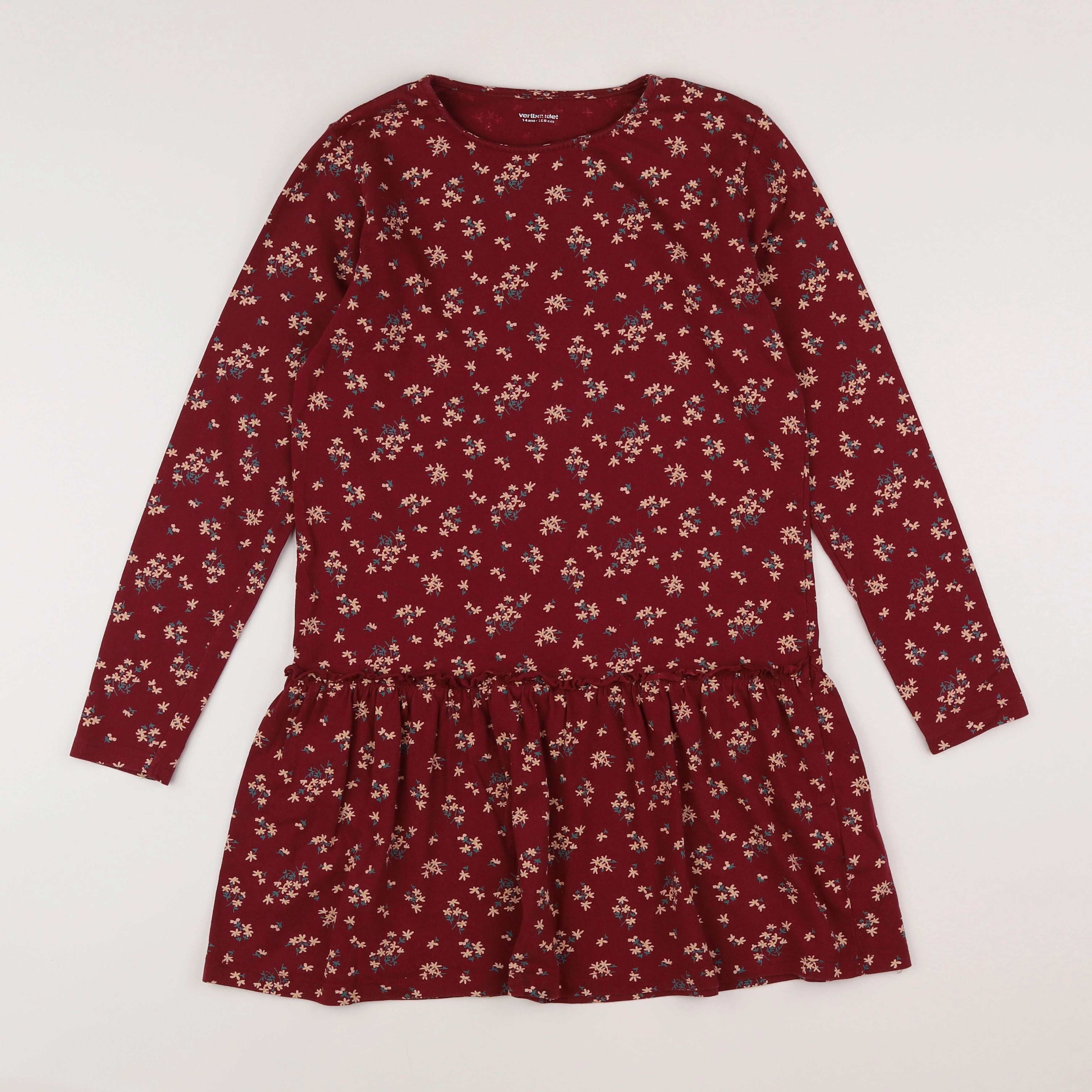 Vertbaudet - robe rouge, orange - 14 ans
