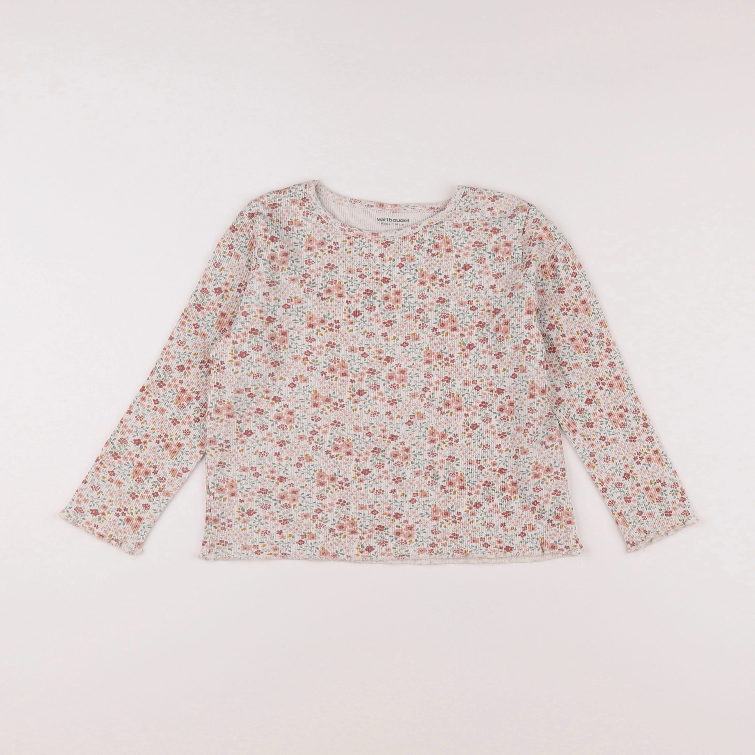 Vertbaudet - tee-shirt vert, rose - 6 ans