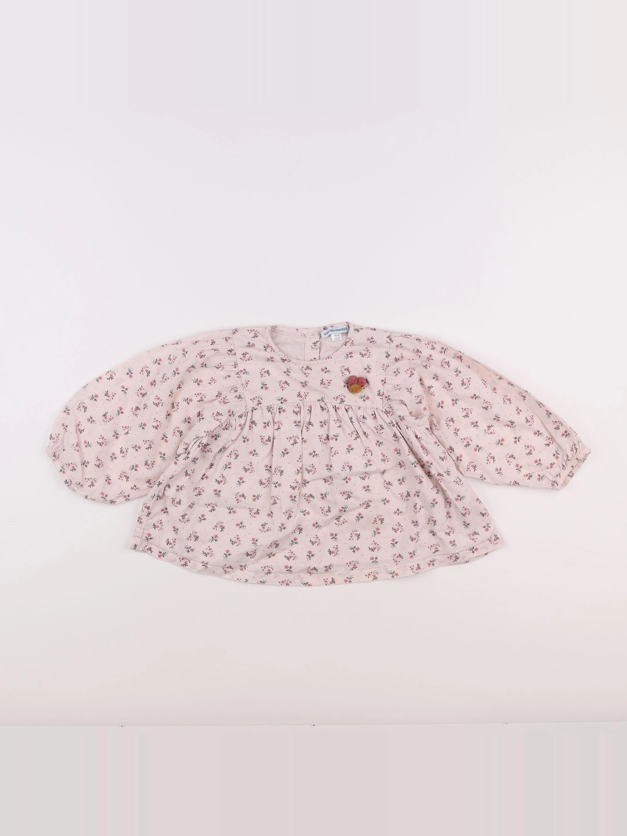 Vertbaudet - blouse rose - 2 ans