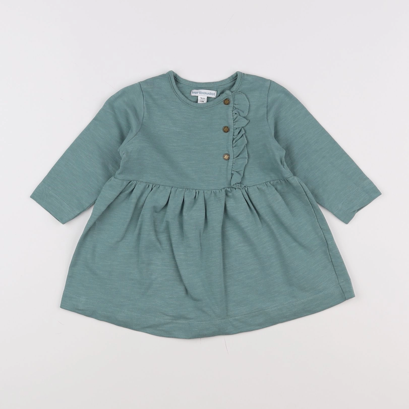 Vertbaudet - robe vert - 12 mois