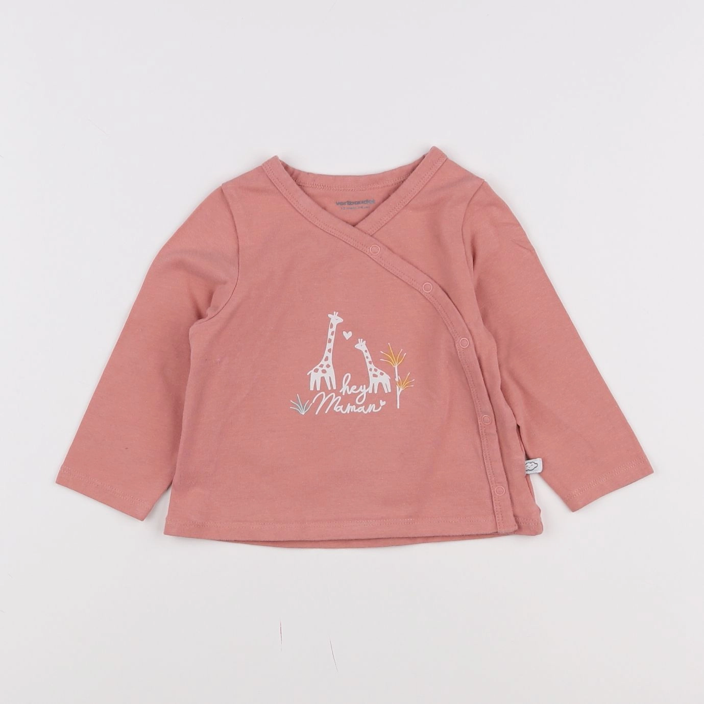Vertbaudet - tee-shirt rose - 12 mois