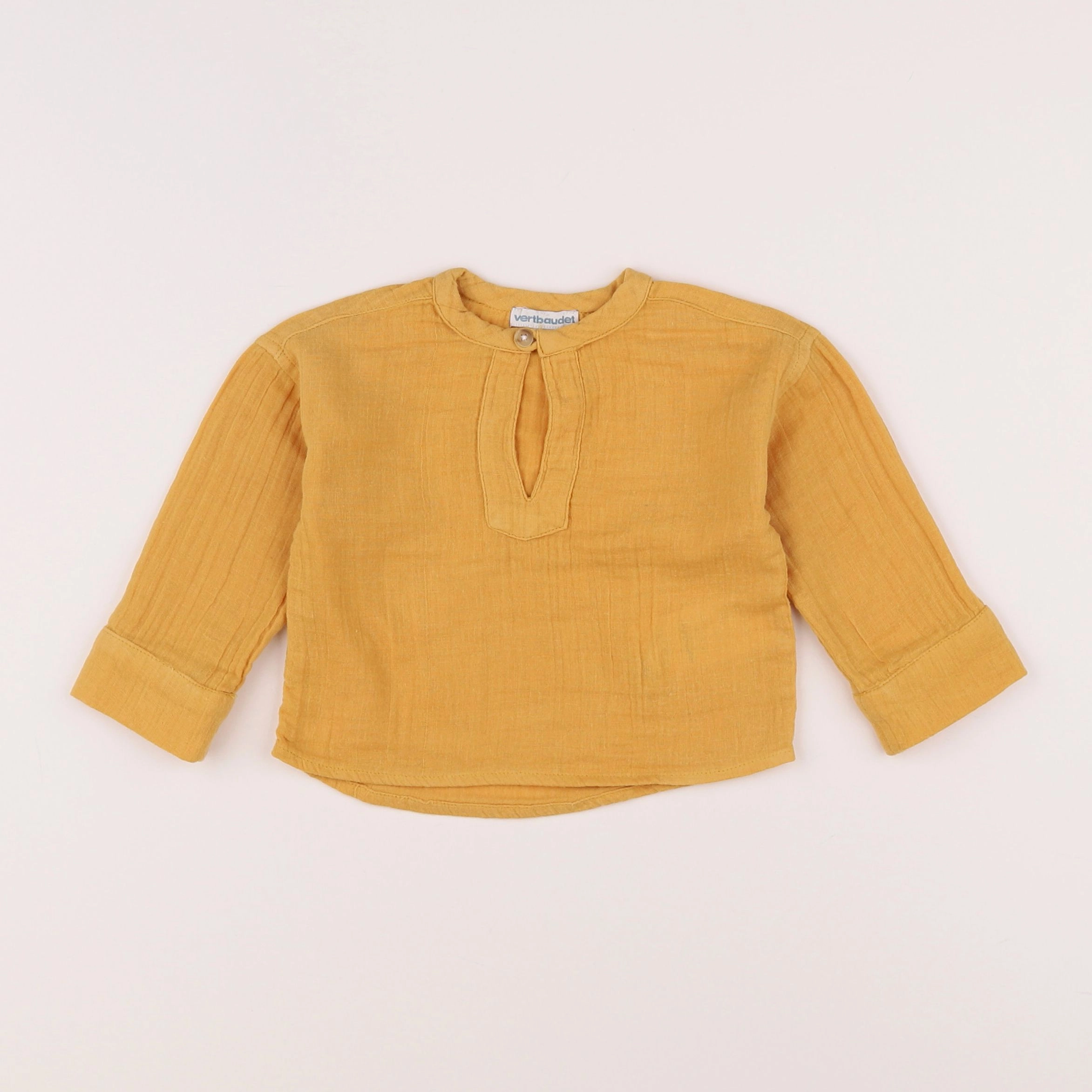 Vertbaudet - tee-shirt jaune - 6 mois