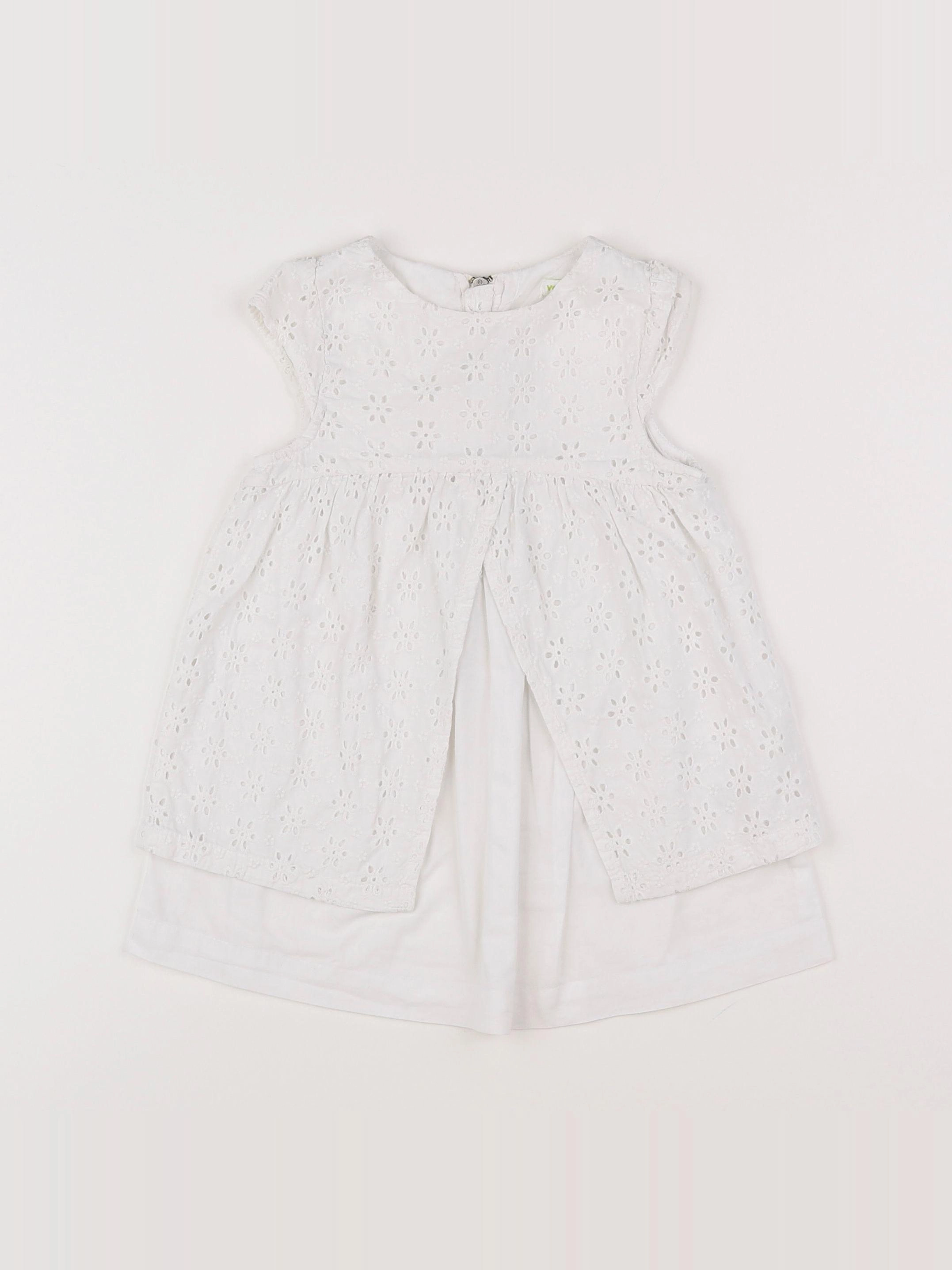 Vertbaudet - robe blanc - 2 ans