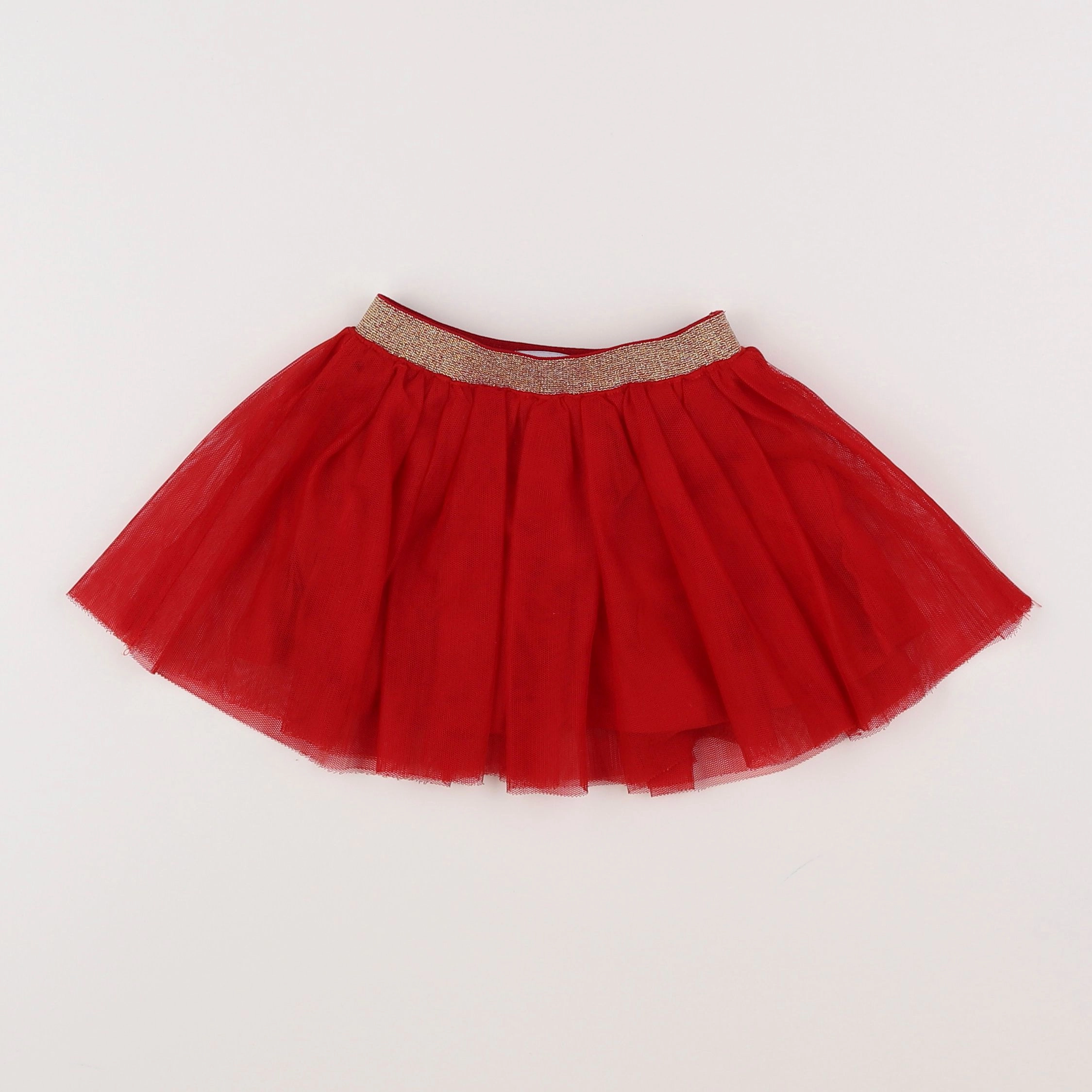 Vertbaudet - jupe rouge - 18 mois