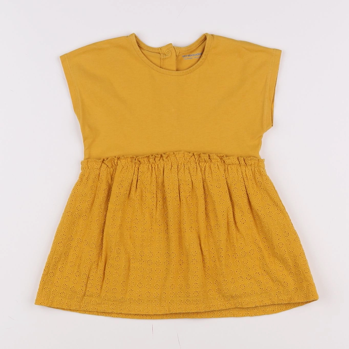 Vertbaudet - robe jaune - 12 mois
