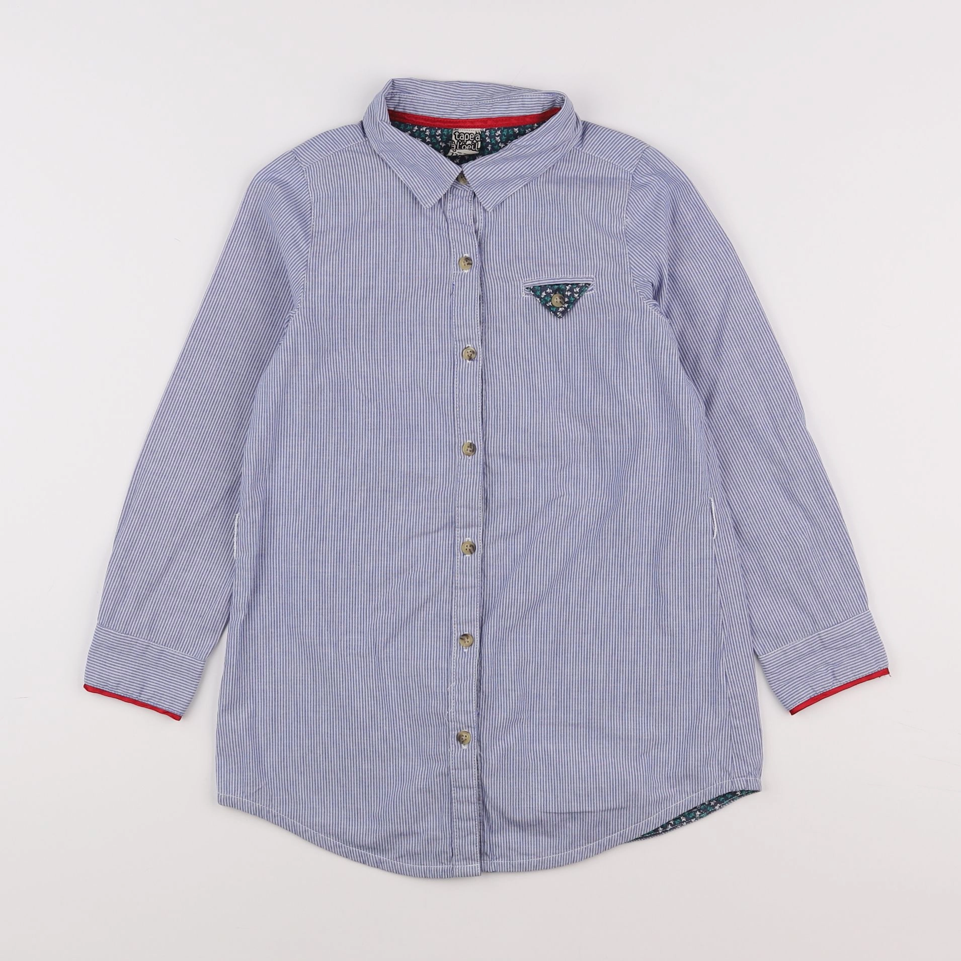 Tape à l'oeil - chemise bleu, blanc - 6 ans