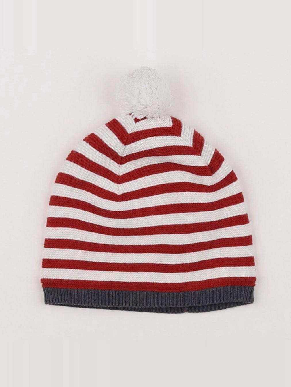 Jacadi - bonnet blanc, rouge - 12 mois