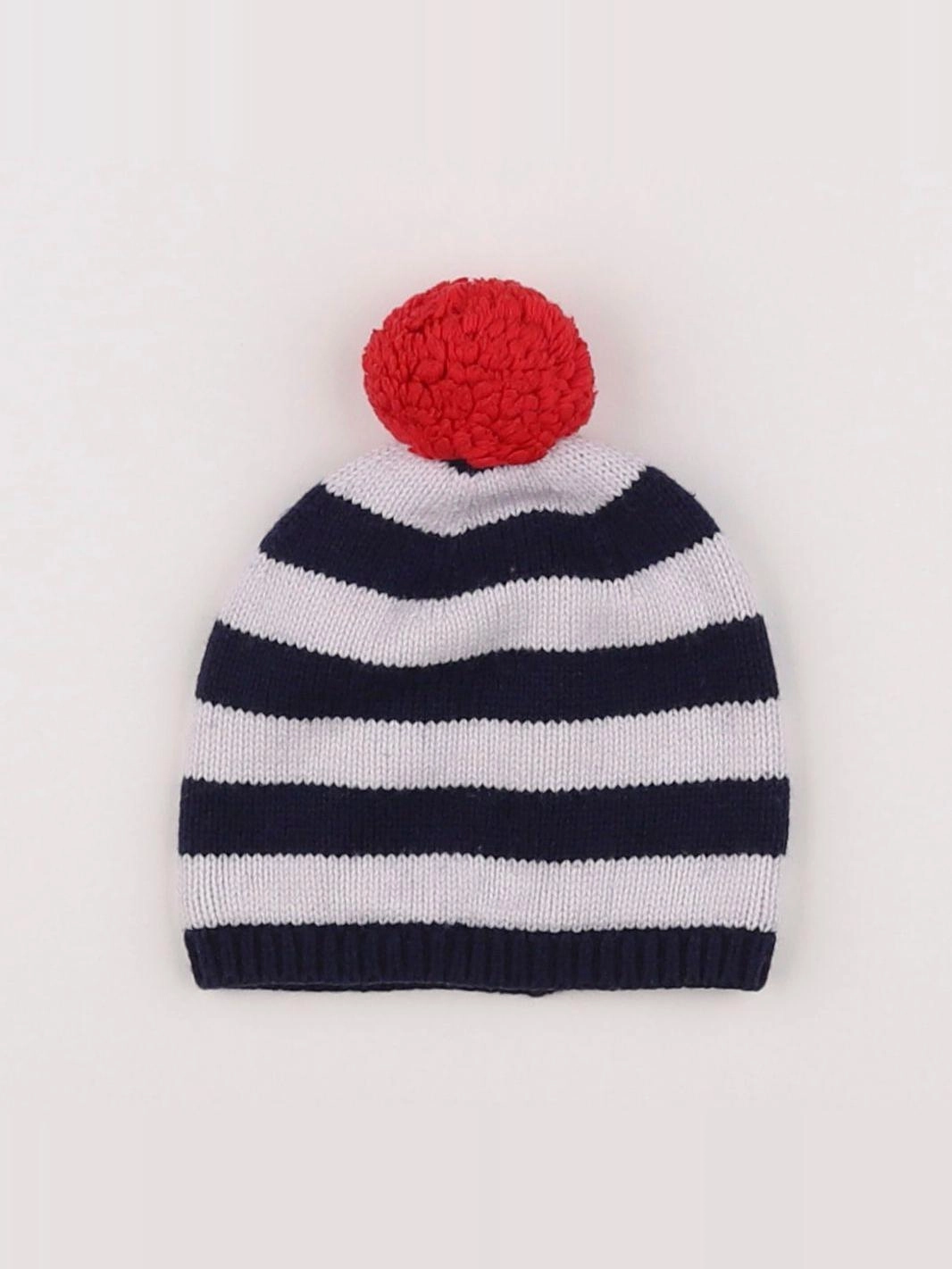 Jacadi - bonnet blanc, bleu - 12 mois