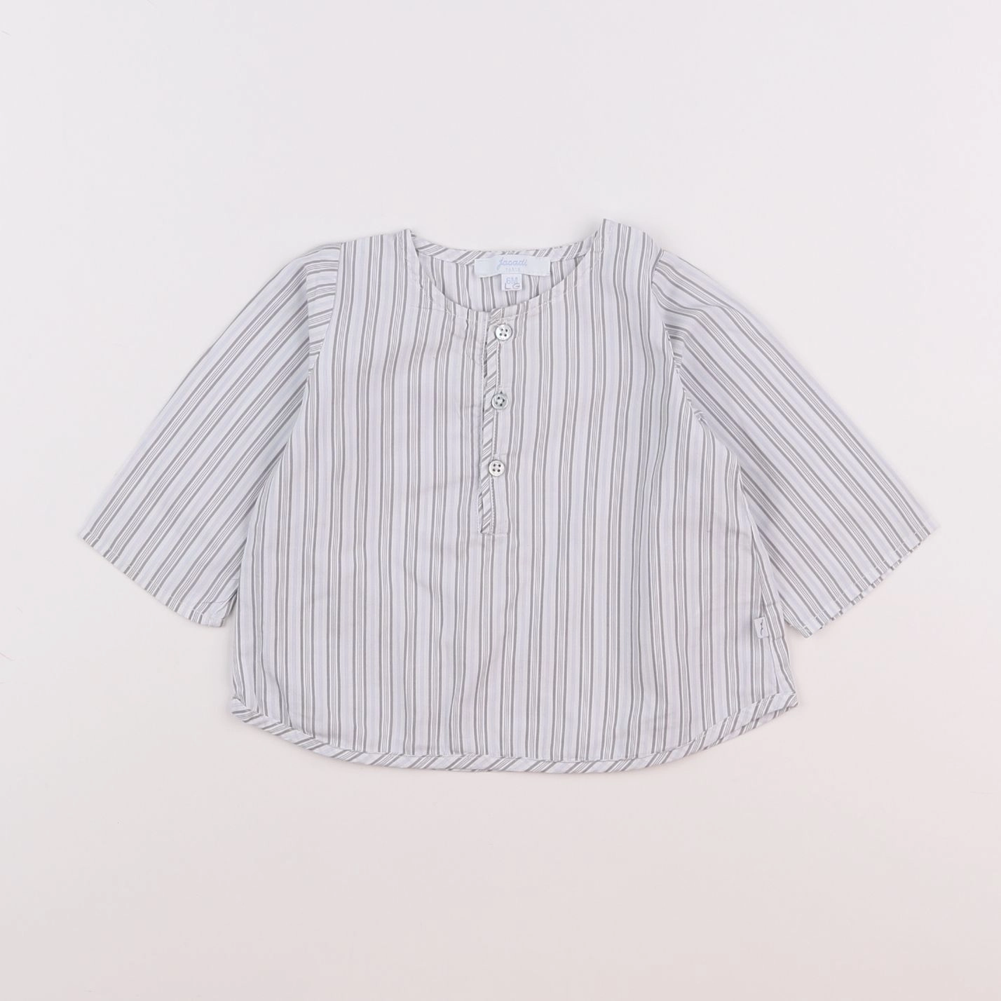 Jacadi - chemise blanc, bleu - 6 mois
