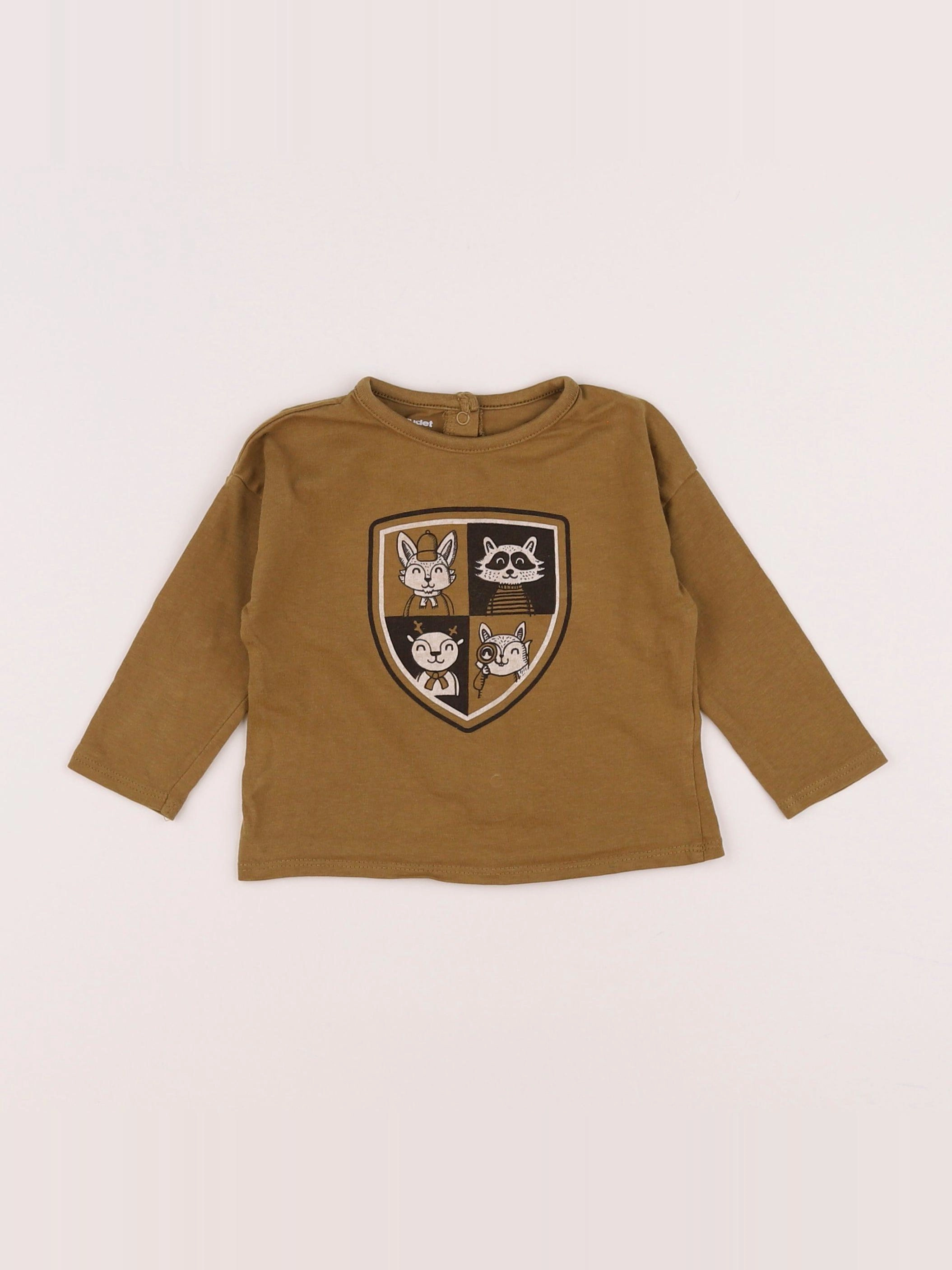 Vertbaudet - tee-shirt jaune - 6 mois