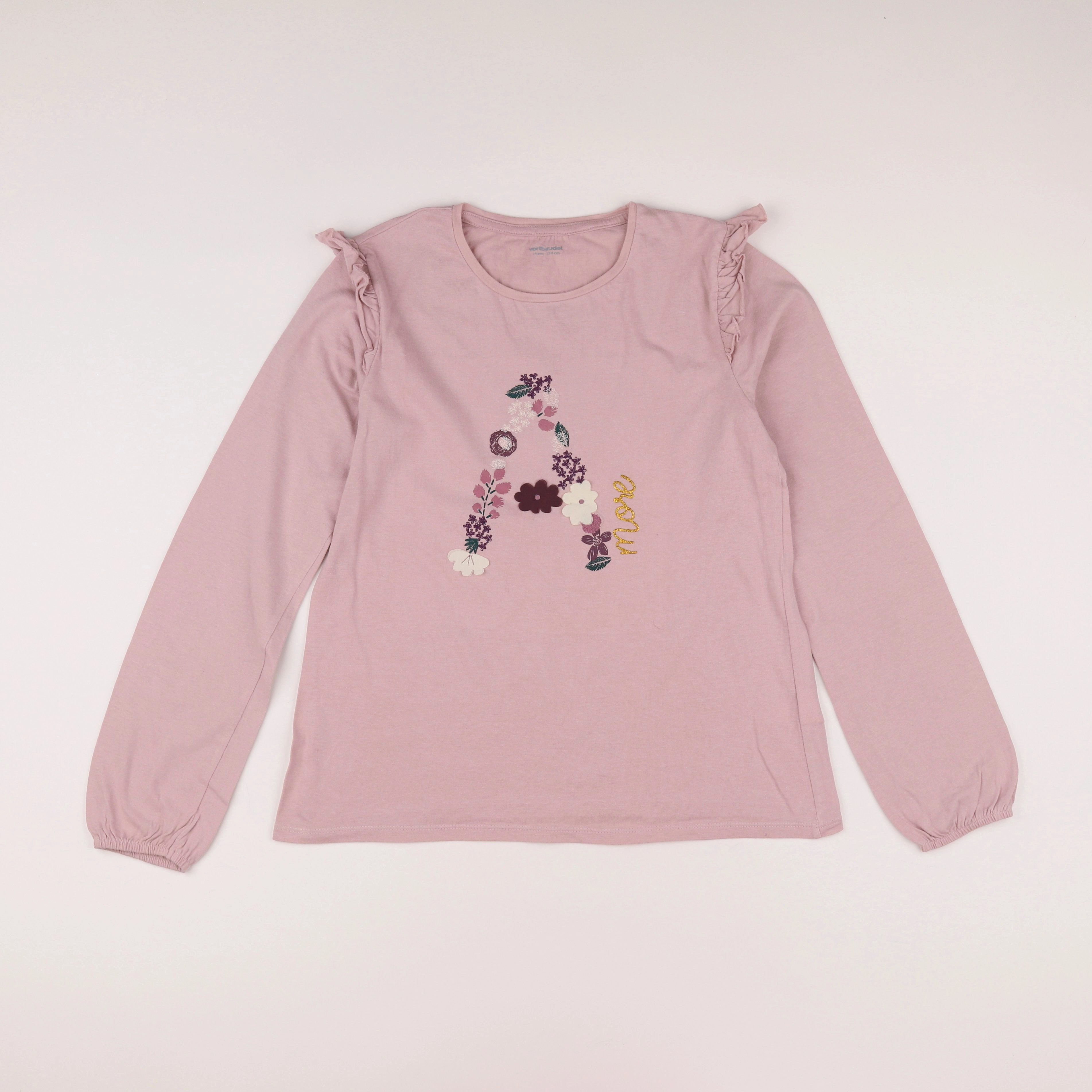 Vertbaudet - tee-shirt rose - 14 ans