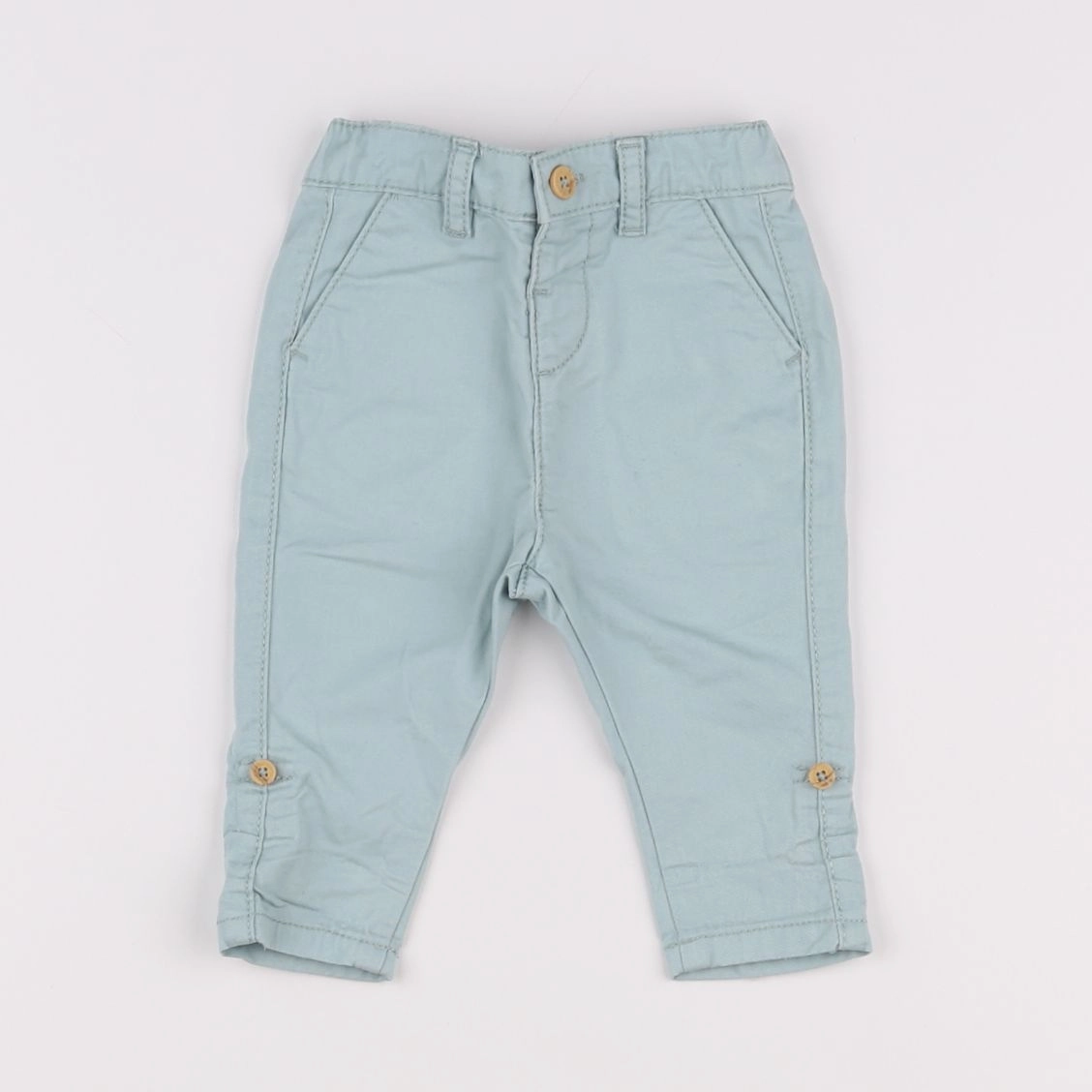 Vertbaudet - pantalon vert - 3 mois
