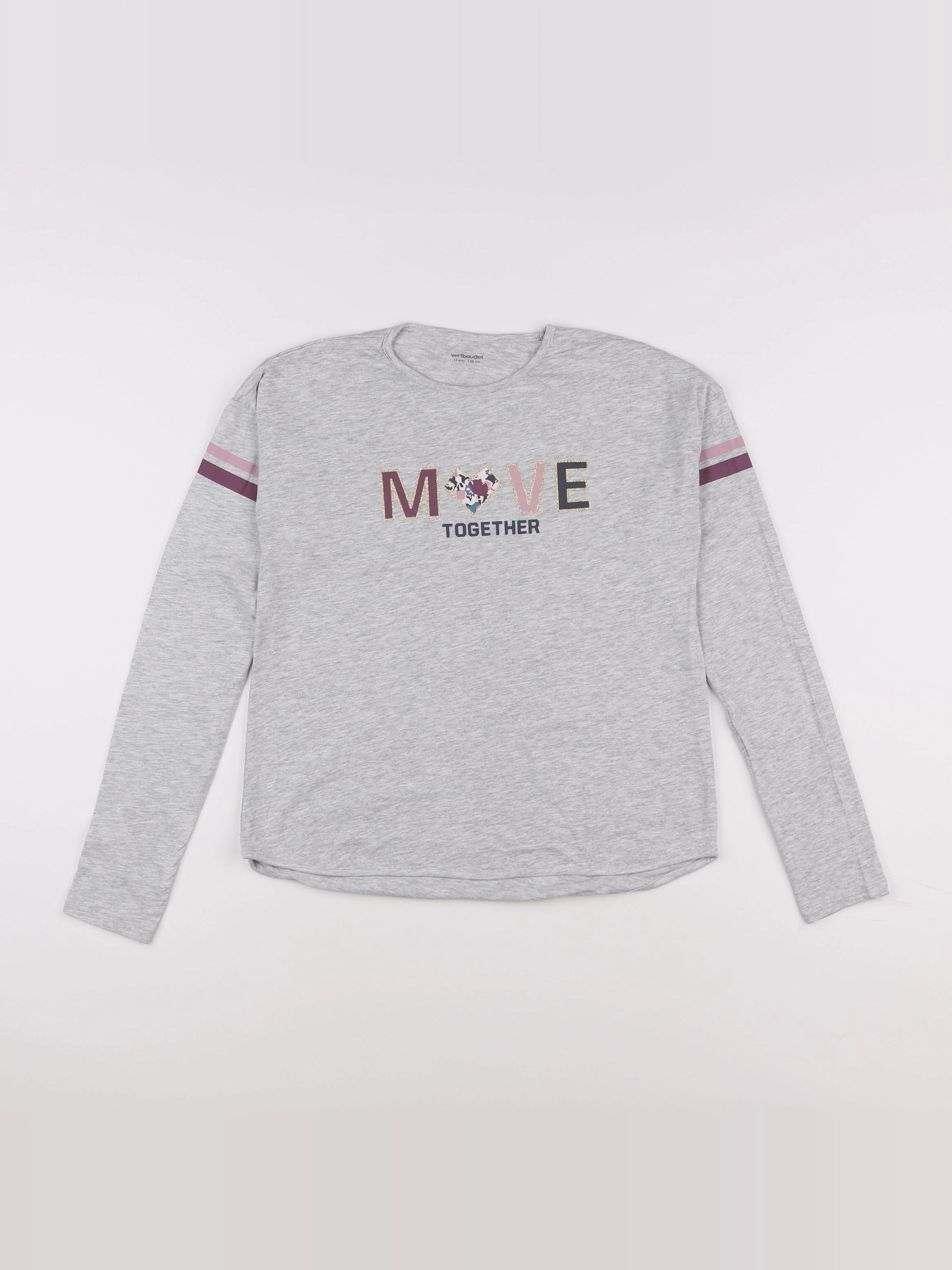 Vertbaudet - tee-shirt gris - 14 ans