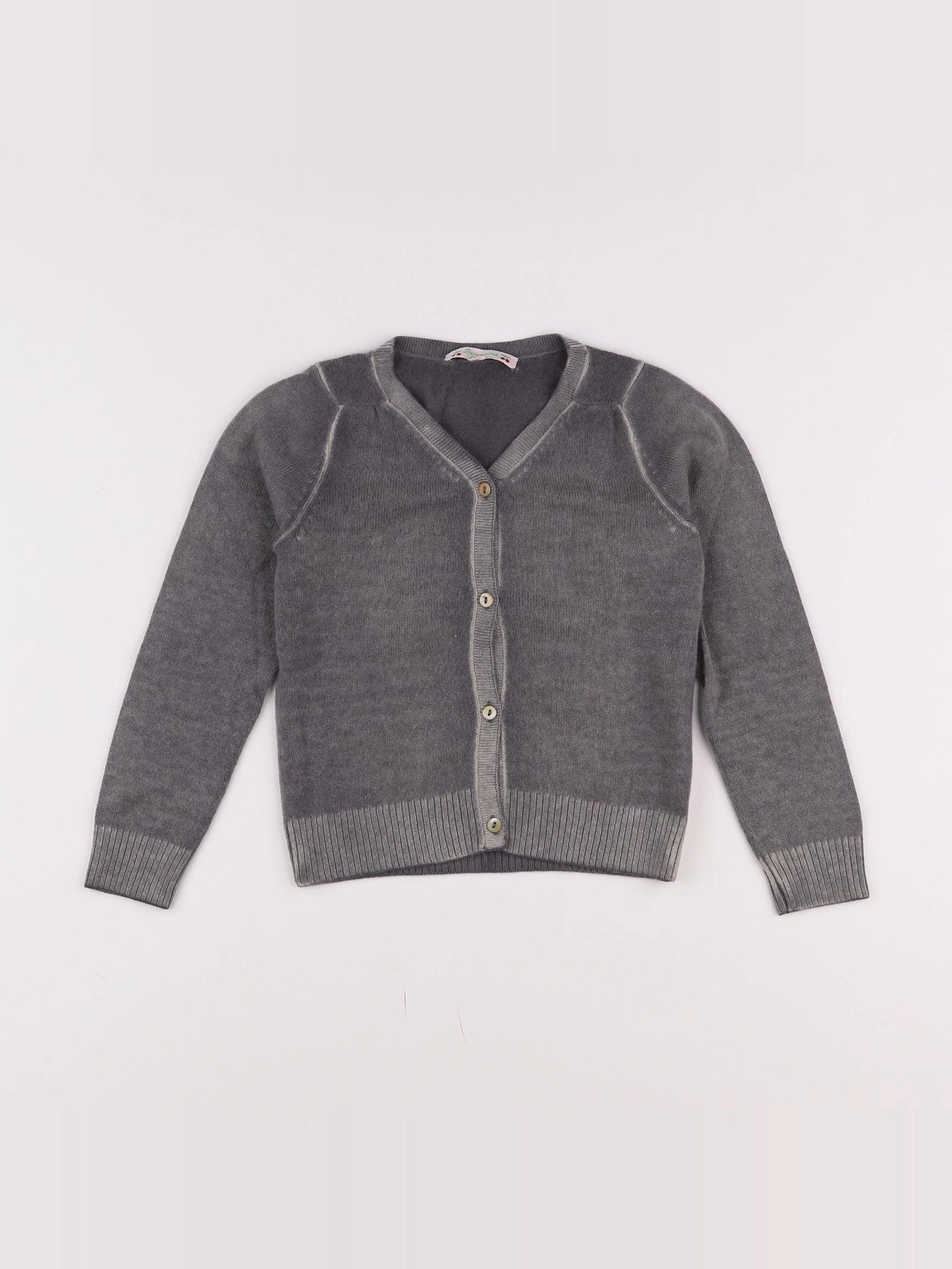 Bonpoint - gilet gris - 8 ans