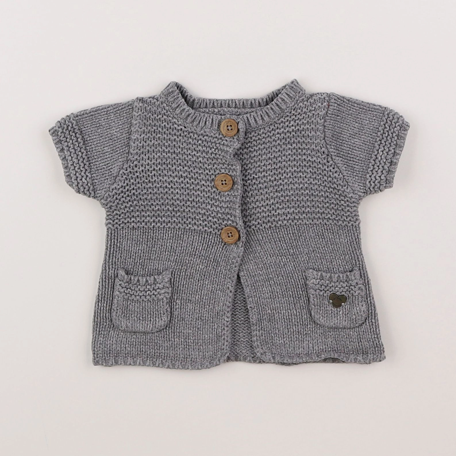 Vertbaudet - gilet gris - 3 mois