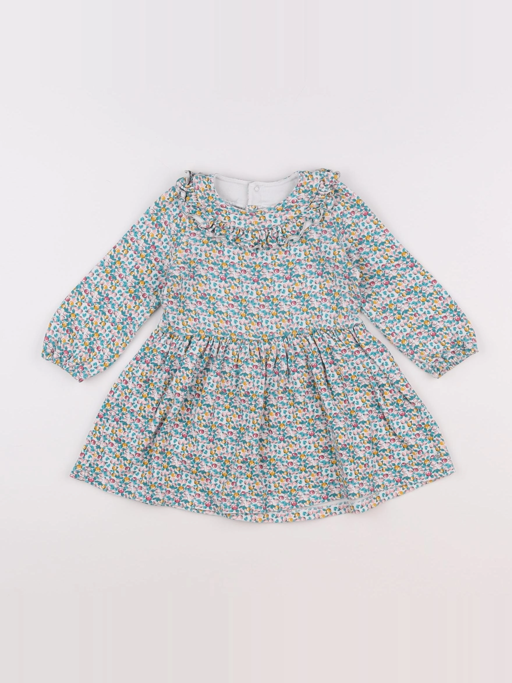 Petit Bateau - robe blanc - 2 ans