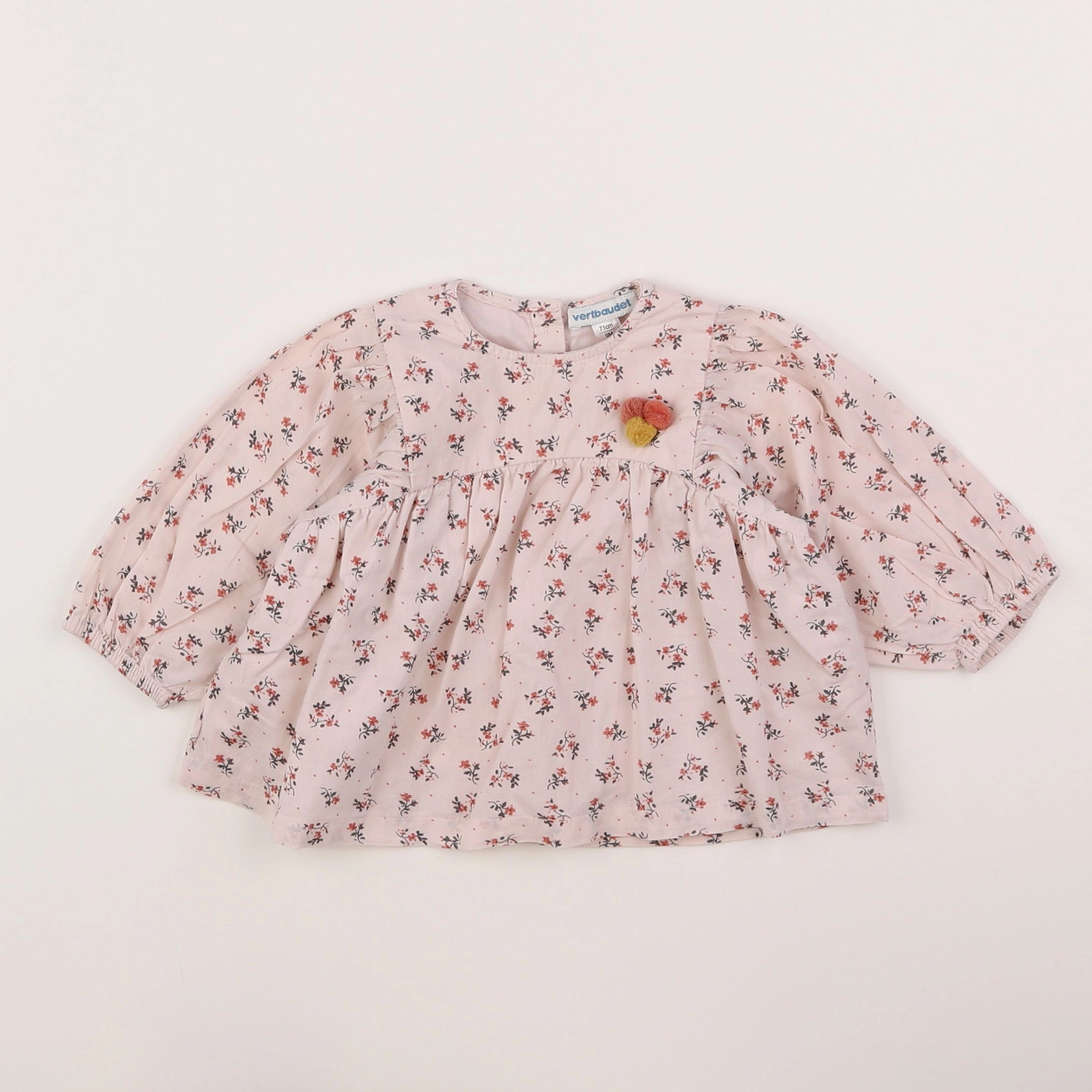 Vertbaudet - blouse rose - 9 mois