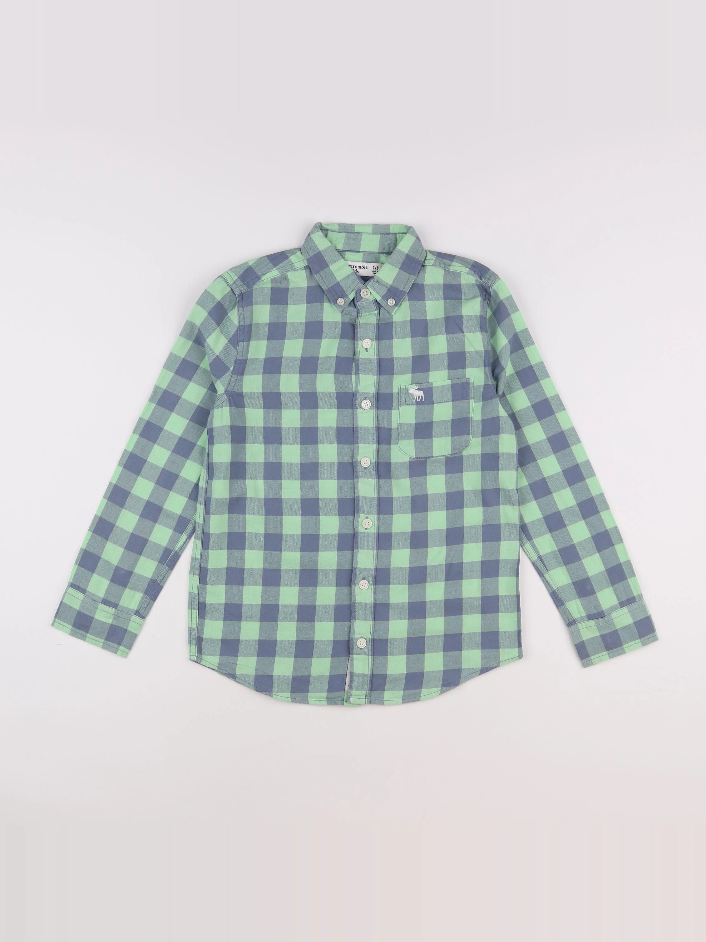 Abercrombie - chemise vert - 7/8 ans