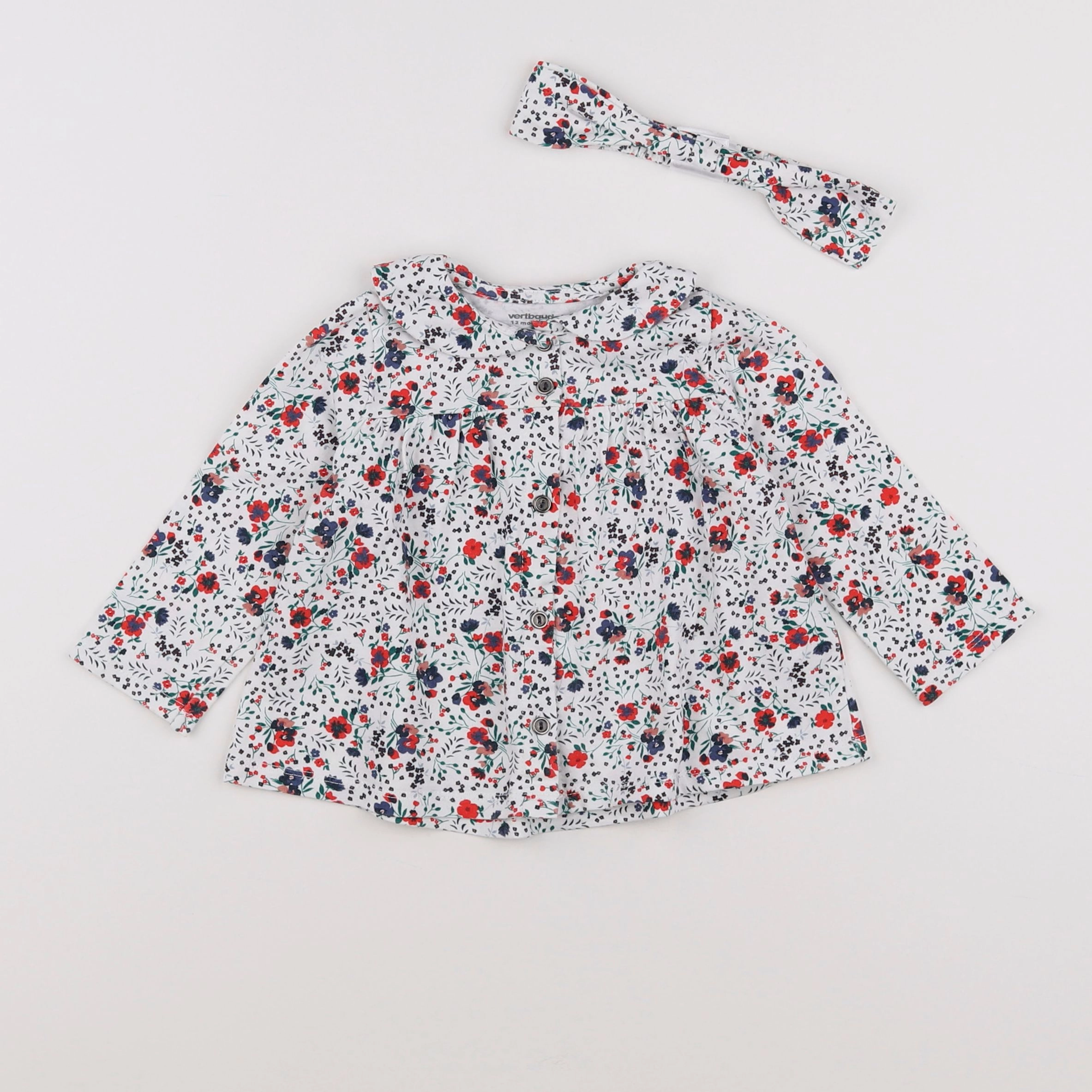Vertbaudet - tee-shirt multicolore - 12 mois
