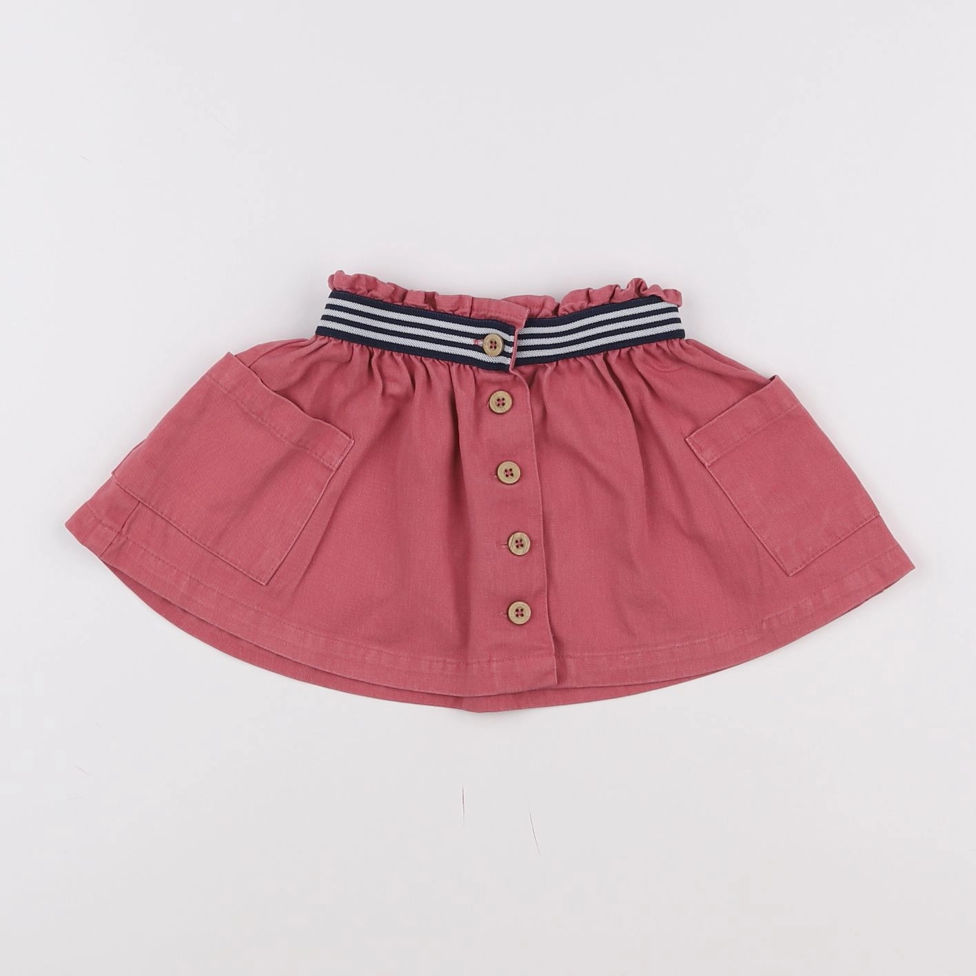 Vertbaudet - jupe rose, bleu, blanc - 18 mois