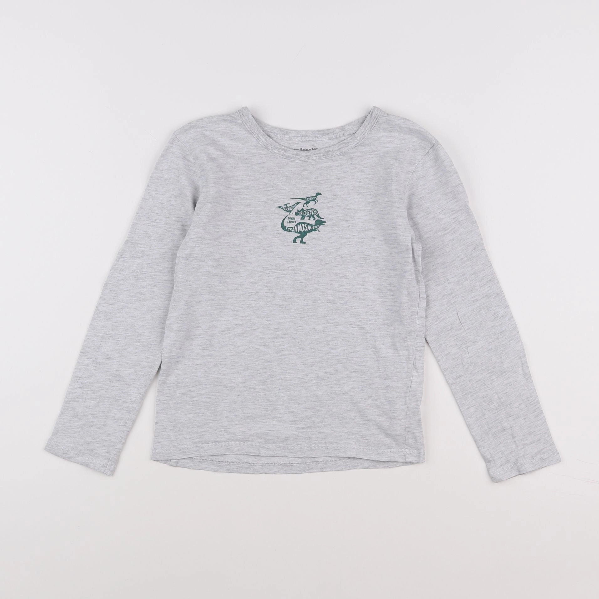 Vertbaudet - maillot de corps gris, vert - 8 ans