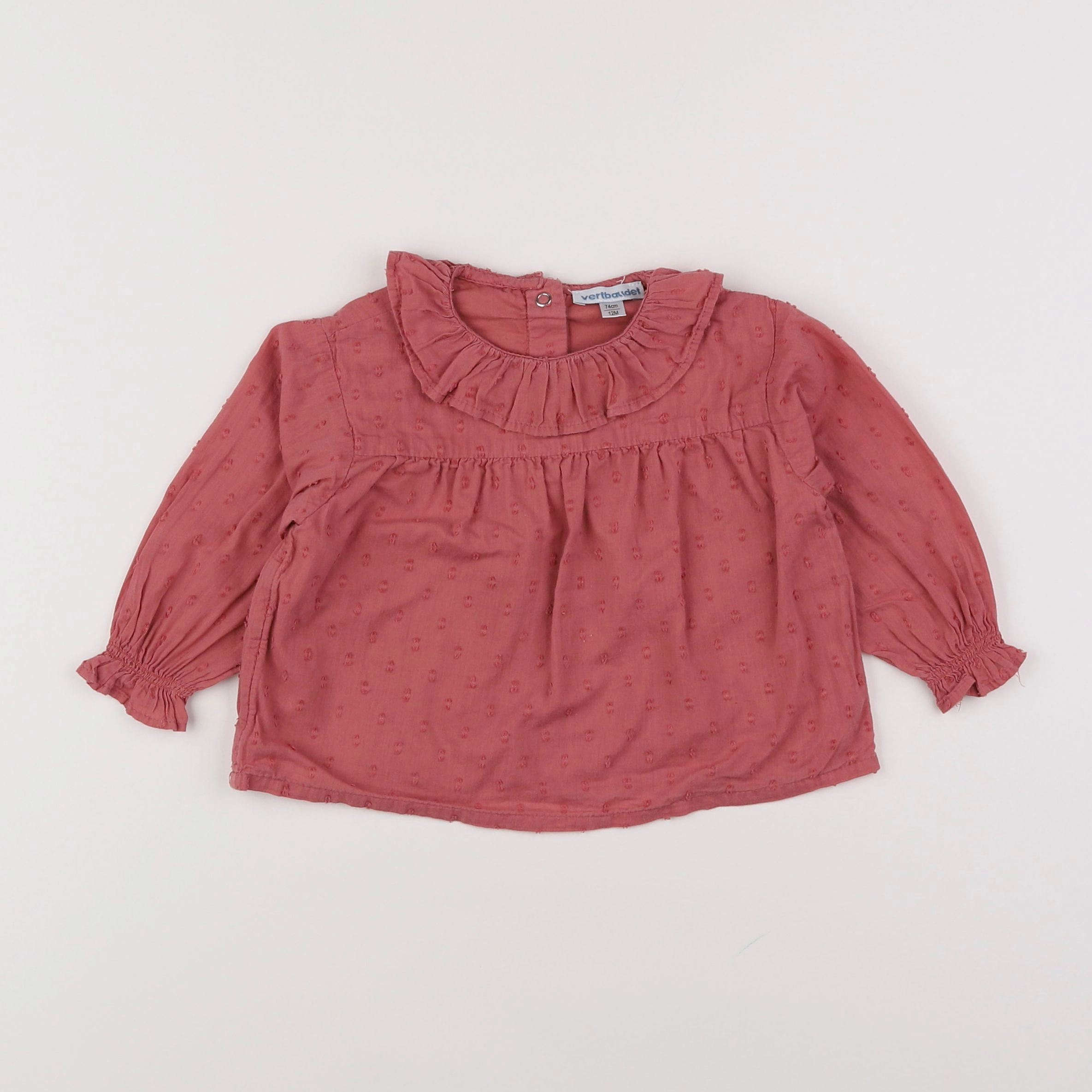 Vertbaudet - blouse rose - 12 mois
