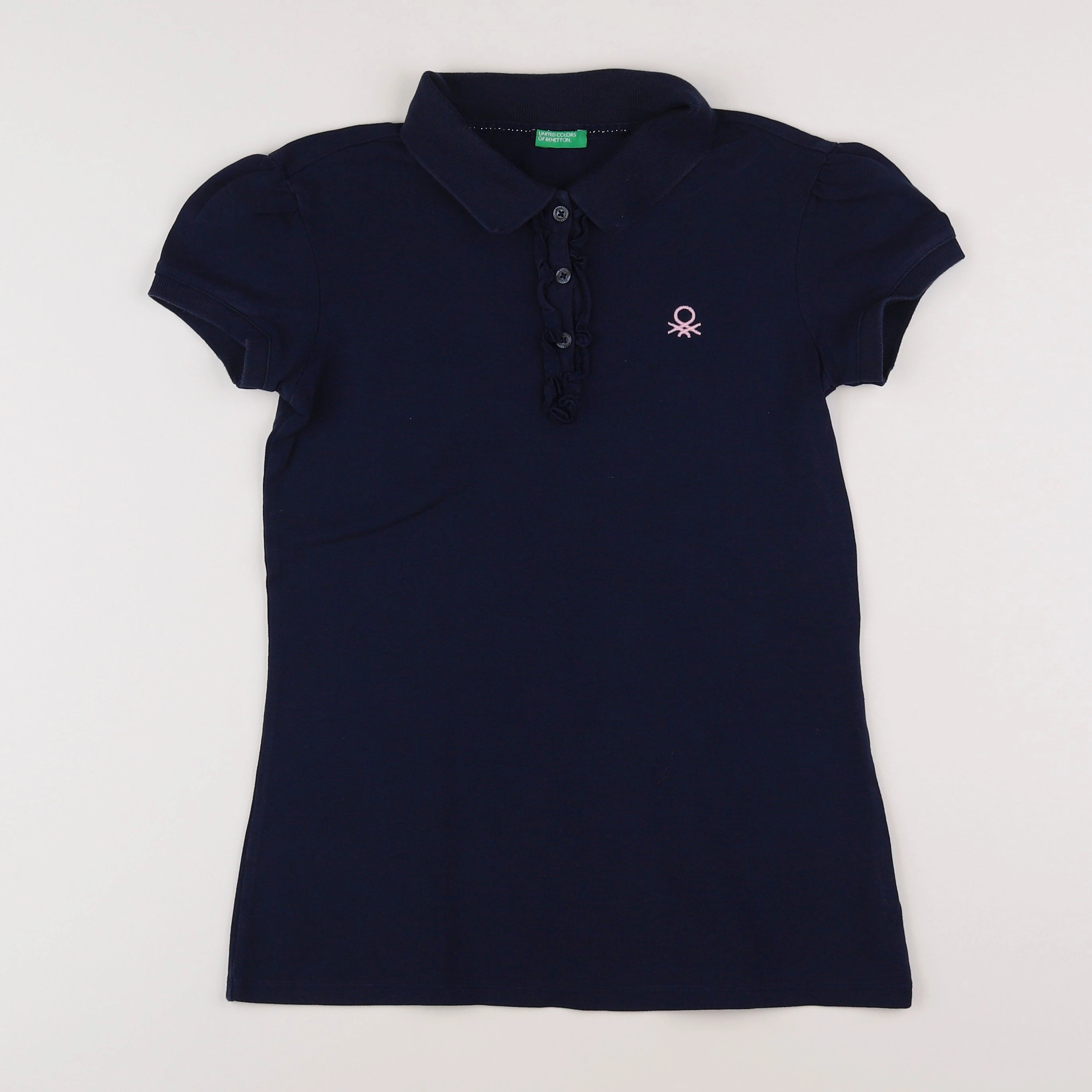 Benetton - polo bleu - 11/12 ans