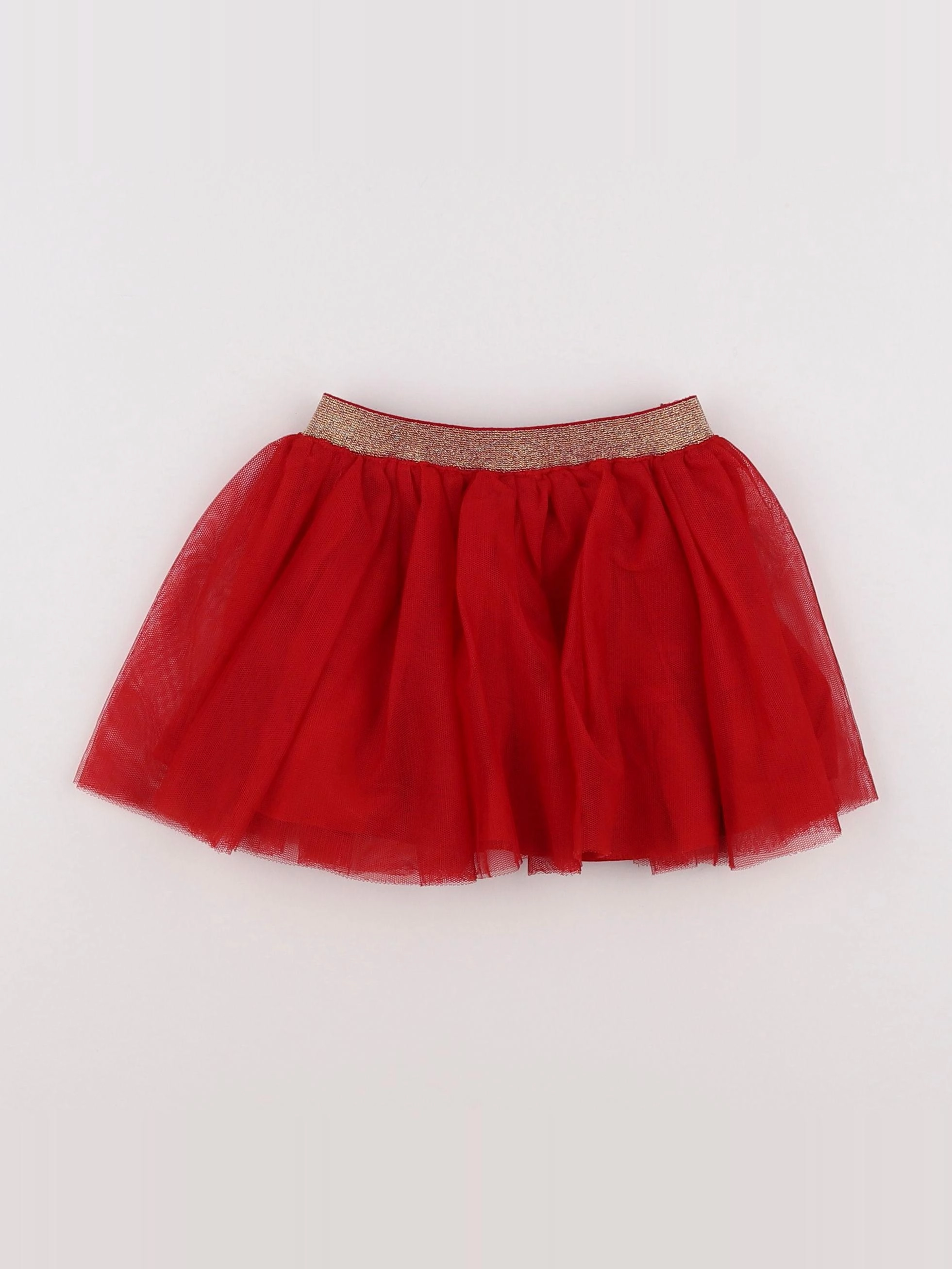 Vertbaudet - jupe rouge - 2 ans