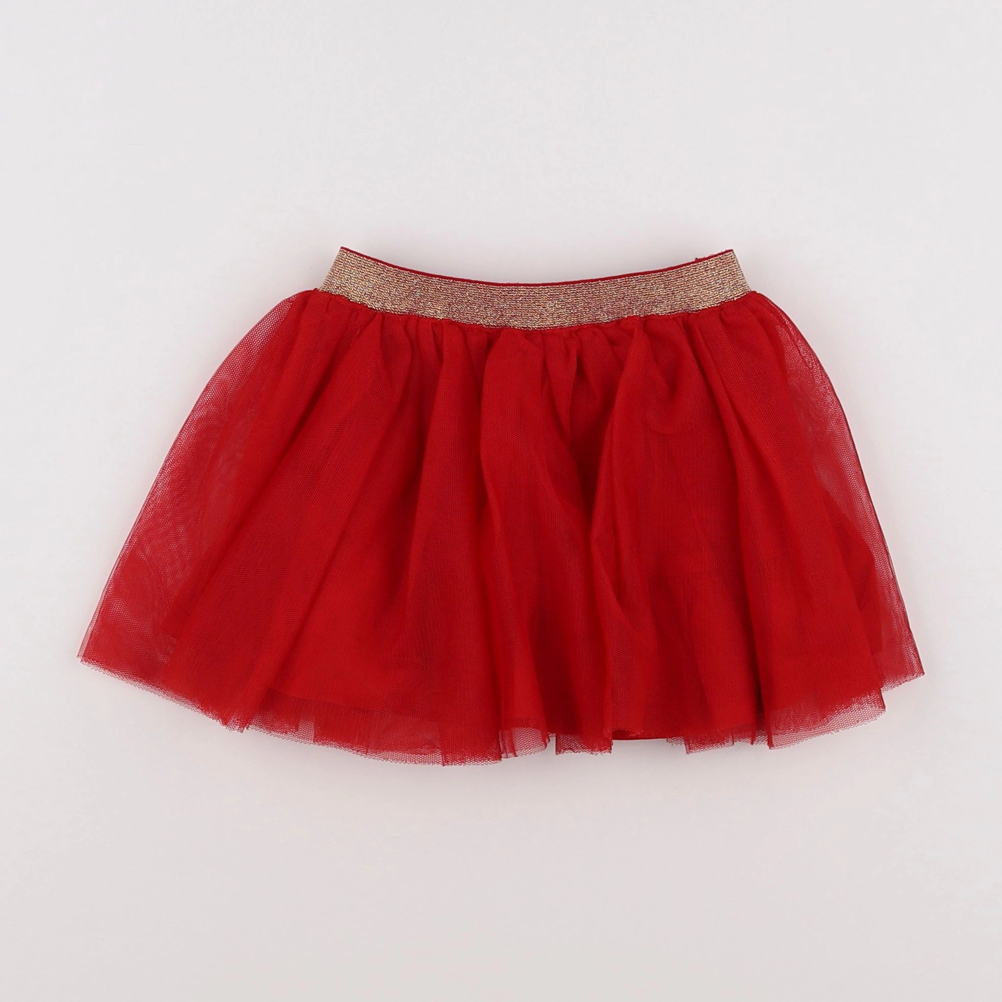 Vertbaudet - jupe rouge - 2 ans