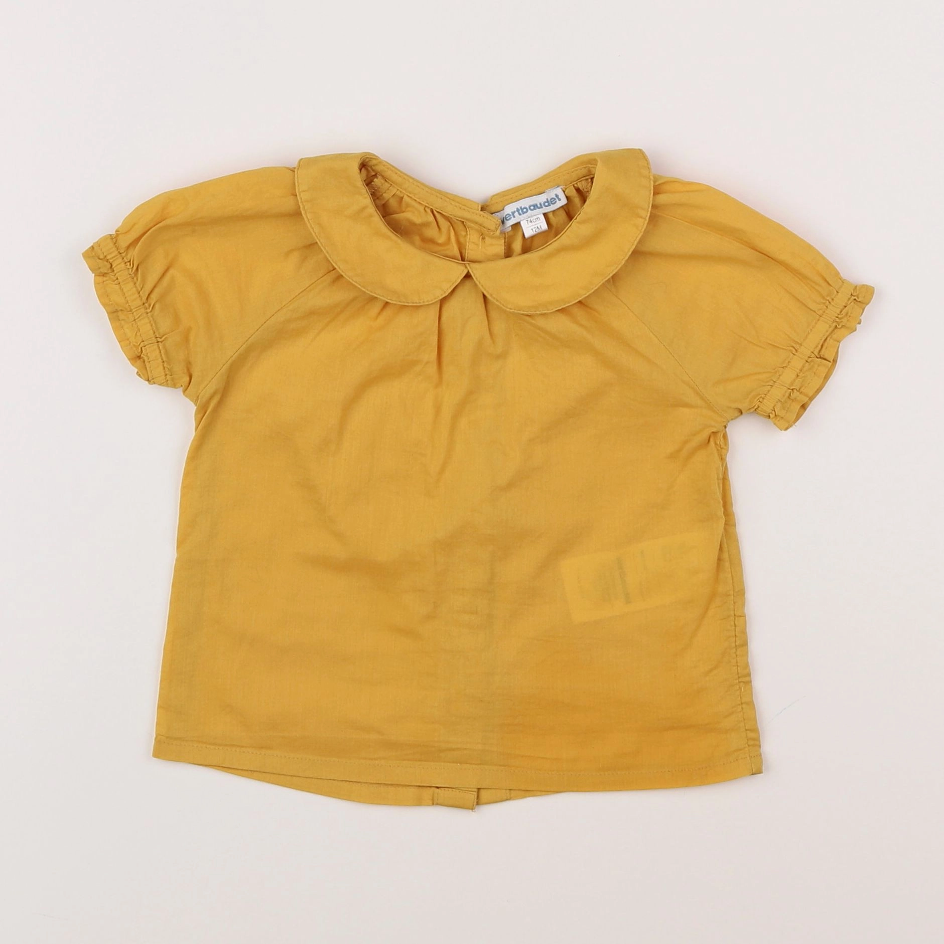 Vertbaudet - blouse jaune - 12 mois