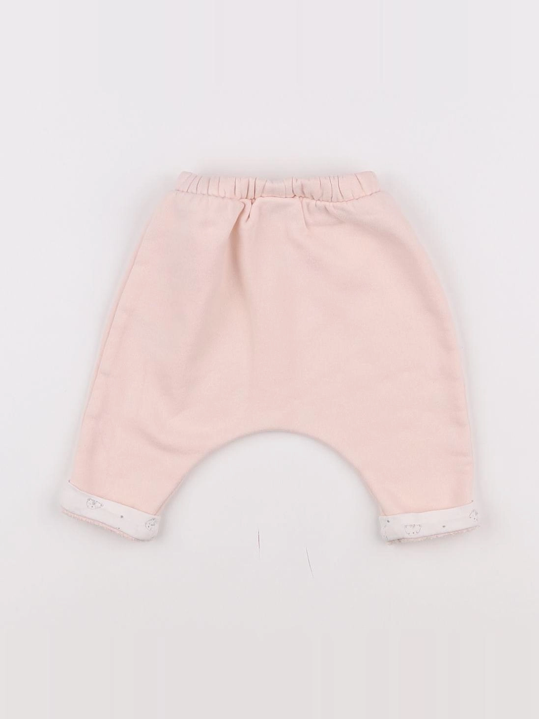 Vertbaudet - pantalon rose - 3 mois